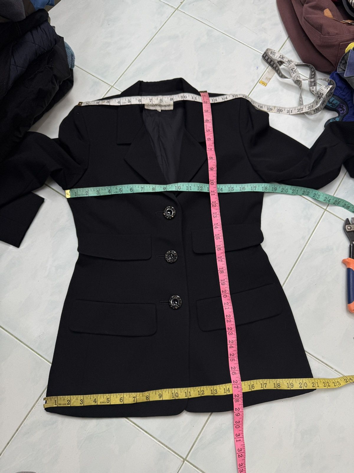 Yves Saint Laurent 🔥🔥🔥ARCHIVE YSL BLAZER JACKET Size M / US 6-8 / IT 42-44 - 10 Thumbnail