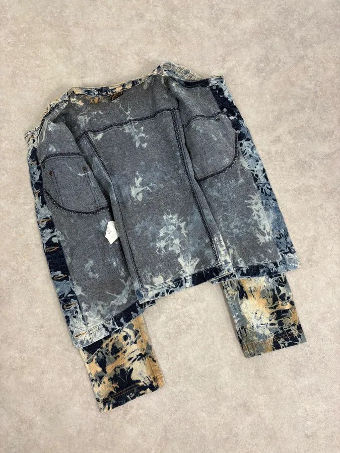 Vintage 2000s Plein Sud Navy Acid Wash Cropped Denim Jacket Size S / US 4 / IT 40 - 6 Thumbnail