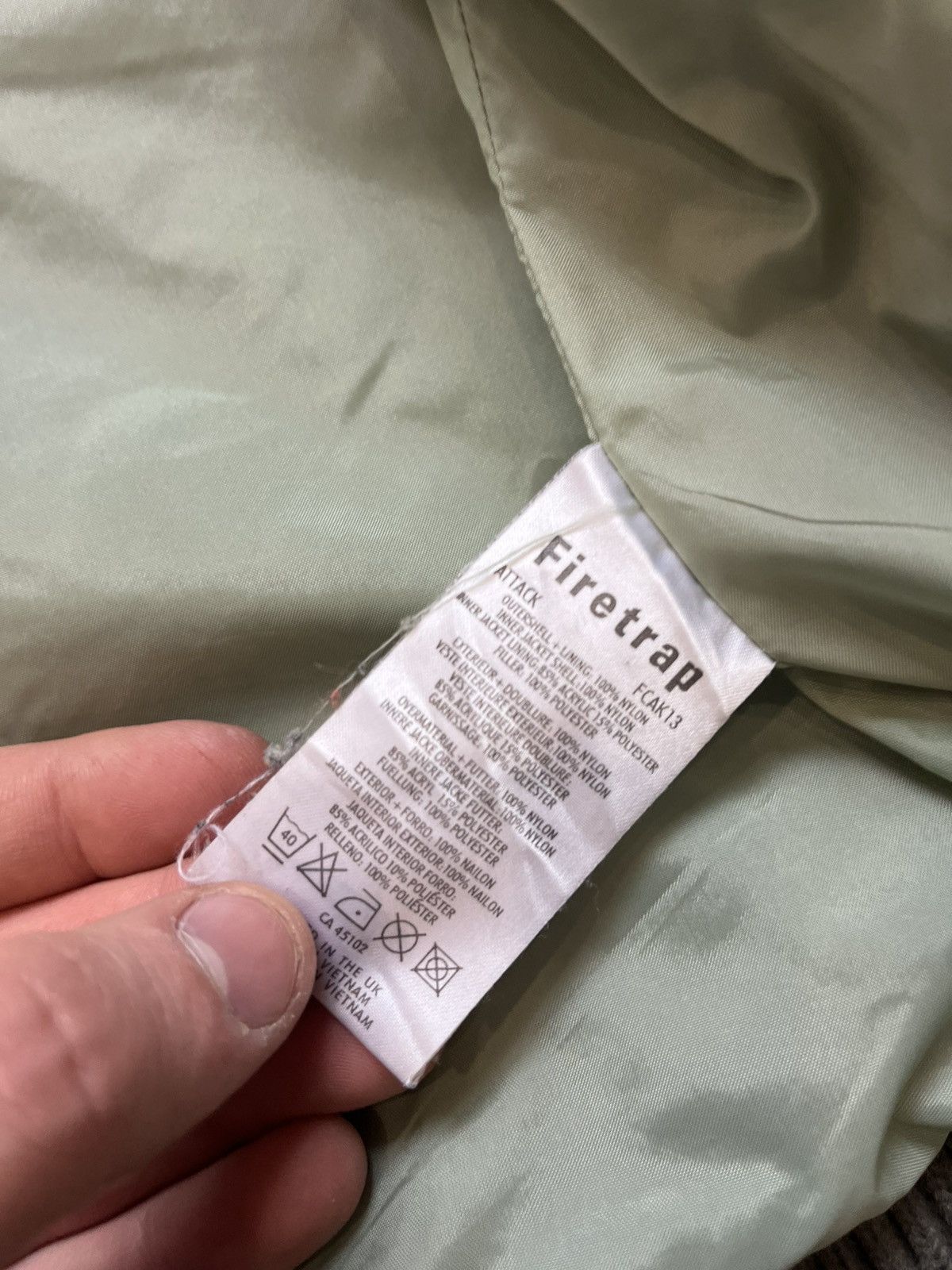 Firetrap × Vintage Vintage Fitetrap Y2K military jacket waxed style green Camo Size US XXL / EU 58 / 5 - 25 Thumbnail