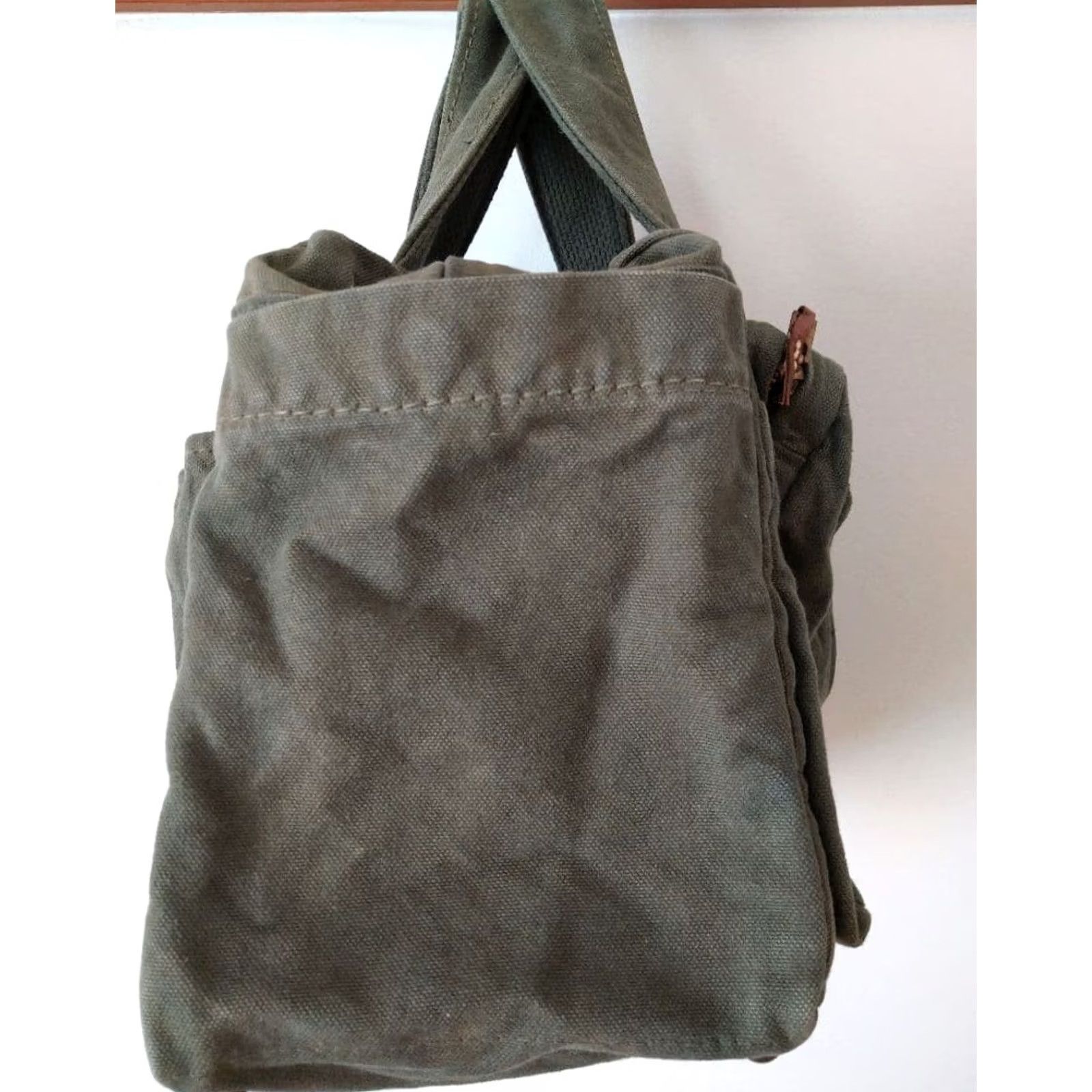 Kapital KAPITAL Boston Bag Canvas Khaki Green Multi-pockets Casual Unisex Pre-owned Size ONE SIZE - 4 Thumbnail