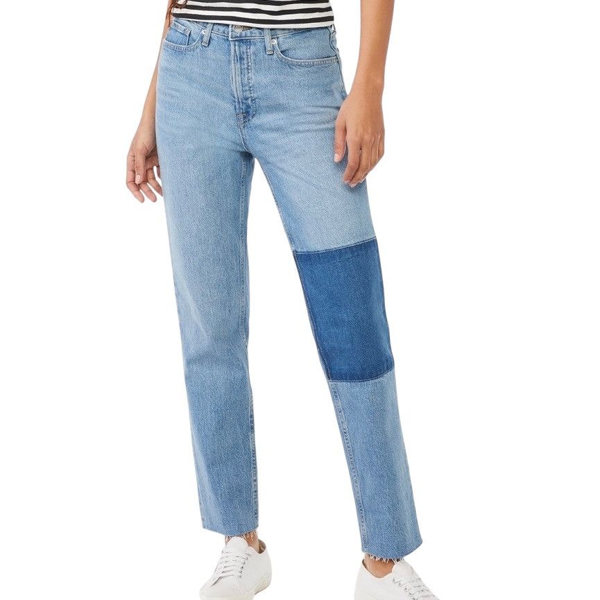 Other Free Assembly Super High Rise Straight patched jeans Size 27" / US 4 / IT 40 - 1 Thumbnail