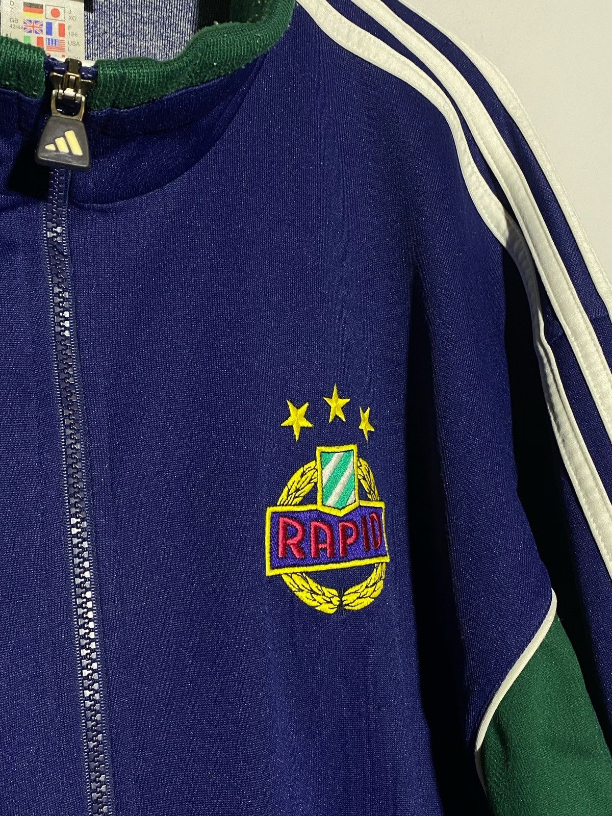 Adidas Vintage 90s Rapid Wien Retro Football Track Top Jacket Size US L / EU 52-54 / 3 - 8 Thumbnail