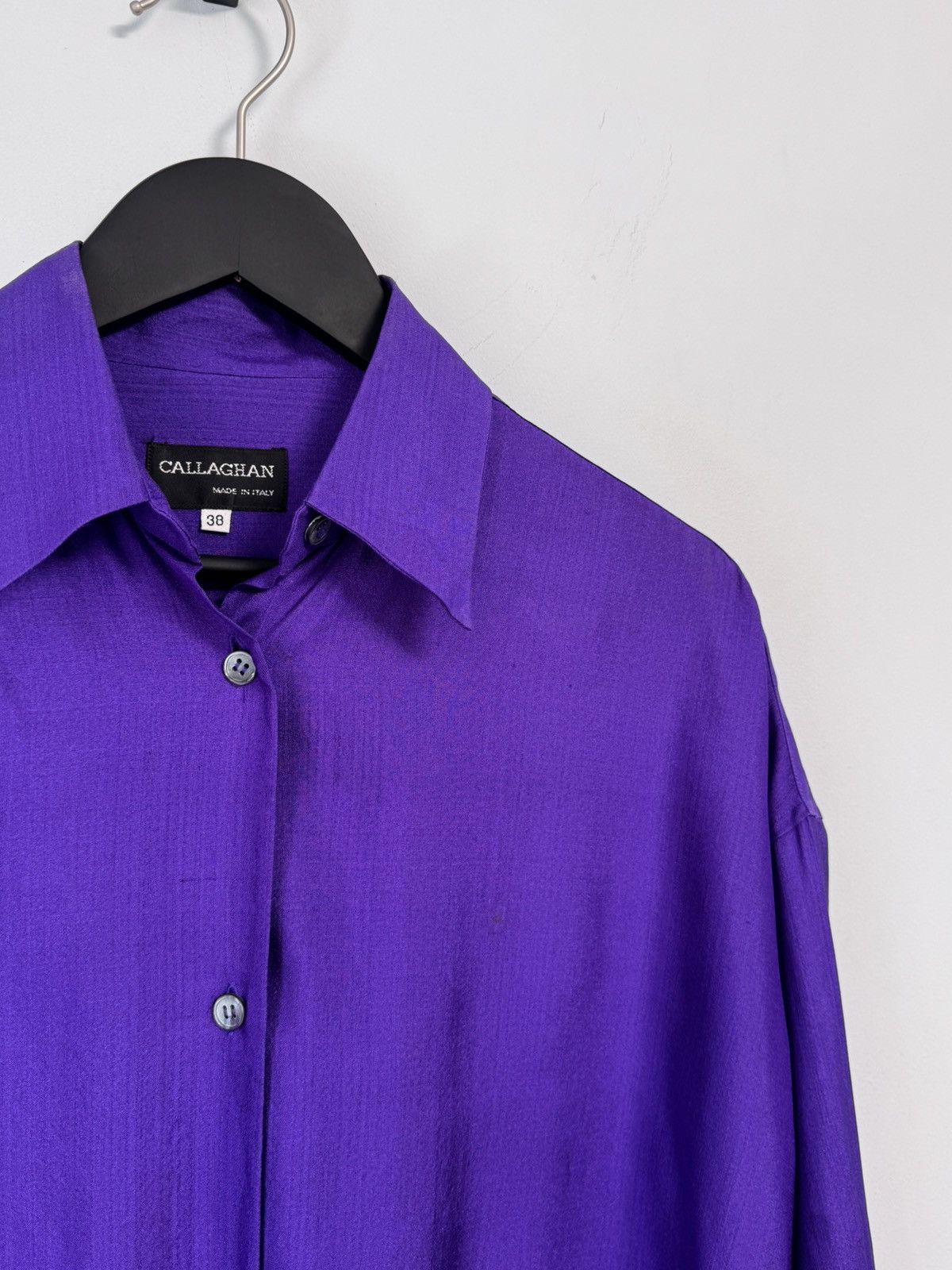 Callaghan Callaghan by Romeo Gigli Vintage Silk Shantung Button Up Top Size XS / US 0-2 / IT 36-38 - 4 Thumbnail