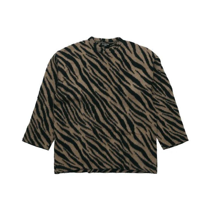Balenciaga Balenciaga Vintage Zebra Print Knit Sweater 0079-2507 Size US XS / EU 42 / 0 - 1 Thumbnail