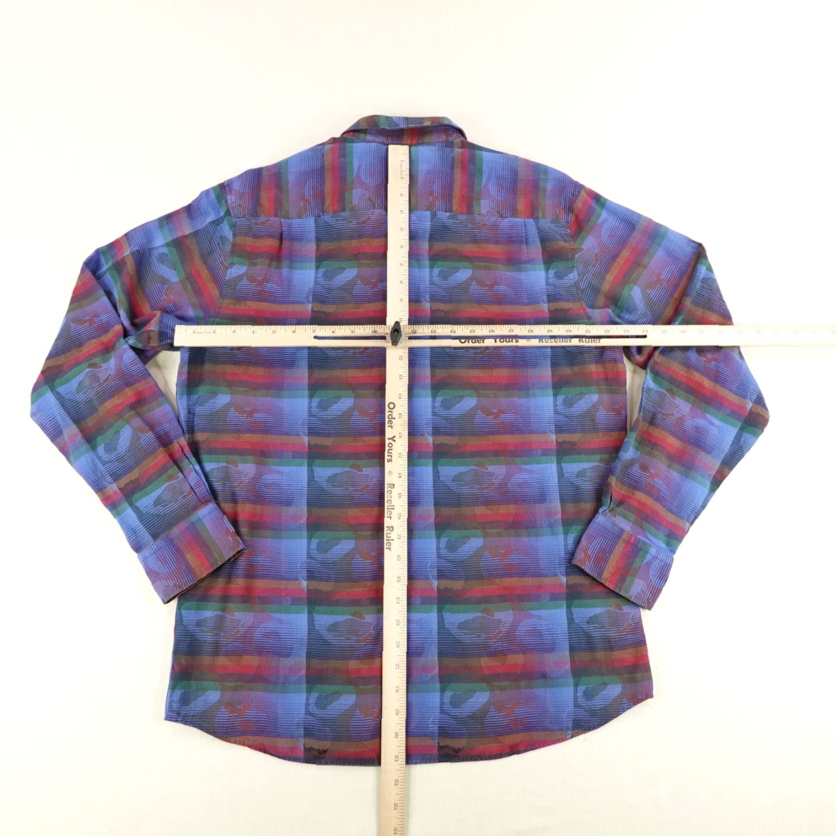 Luchiano Visconti Luchiano Visconti Shirt Mens XL Blue Plaid Button-Up Cotton Long Sleeve Geometric Designer Classic Size US XL / EU 56 / 4 - 7 Thumbnail