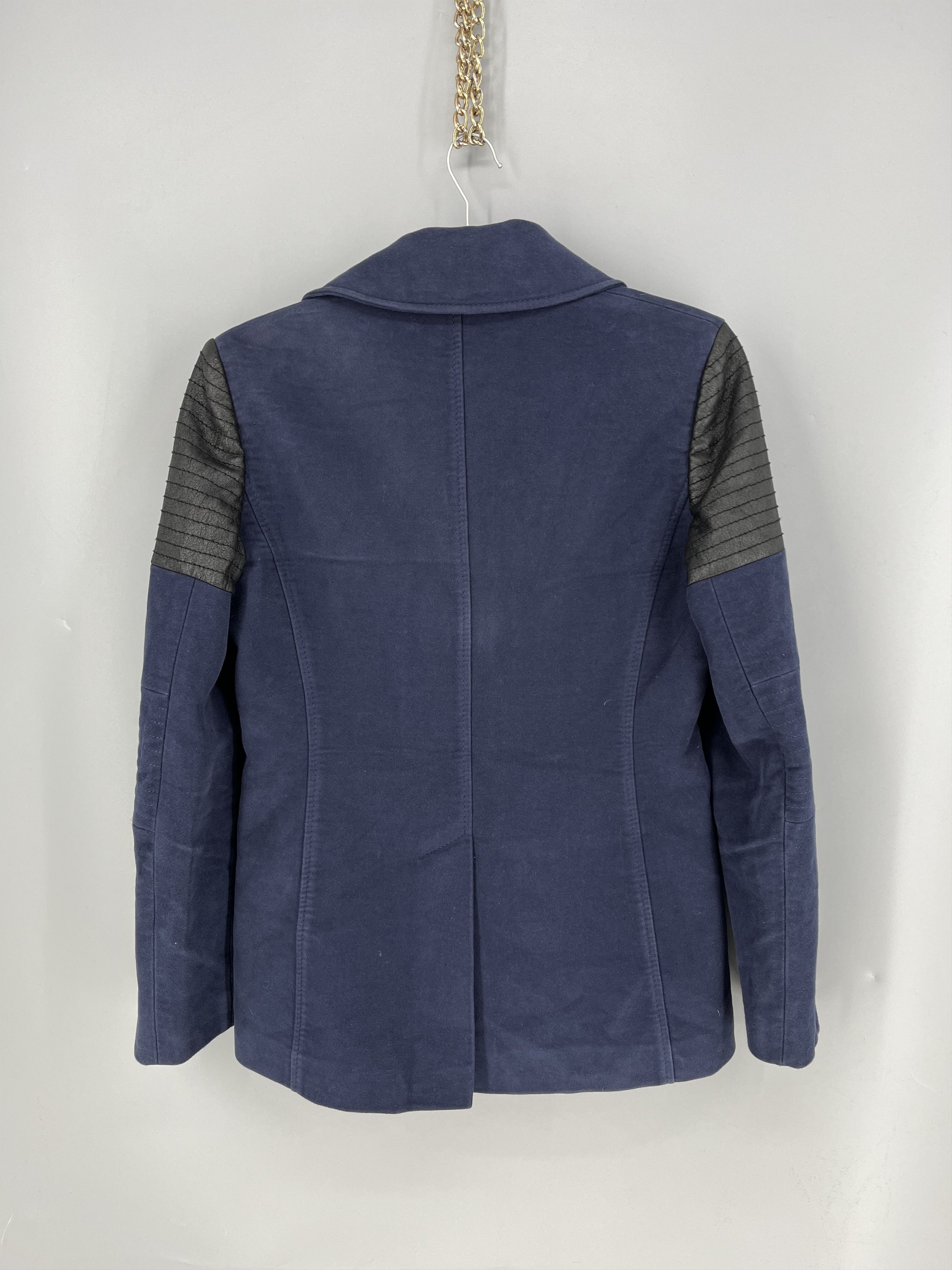 Karen Millen Women's 8 Double Breasted Navy Pea Coat