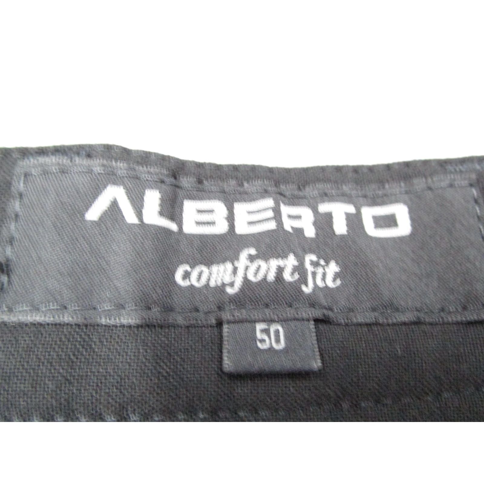 Vintage ALBERTO Pants Mens 50 TOM Comfort Fit Ceramica Stretch Dress Office 34x33 Black Size US 34 / EU 50 - 3 Thumbnail