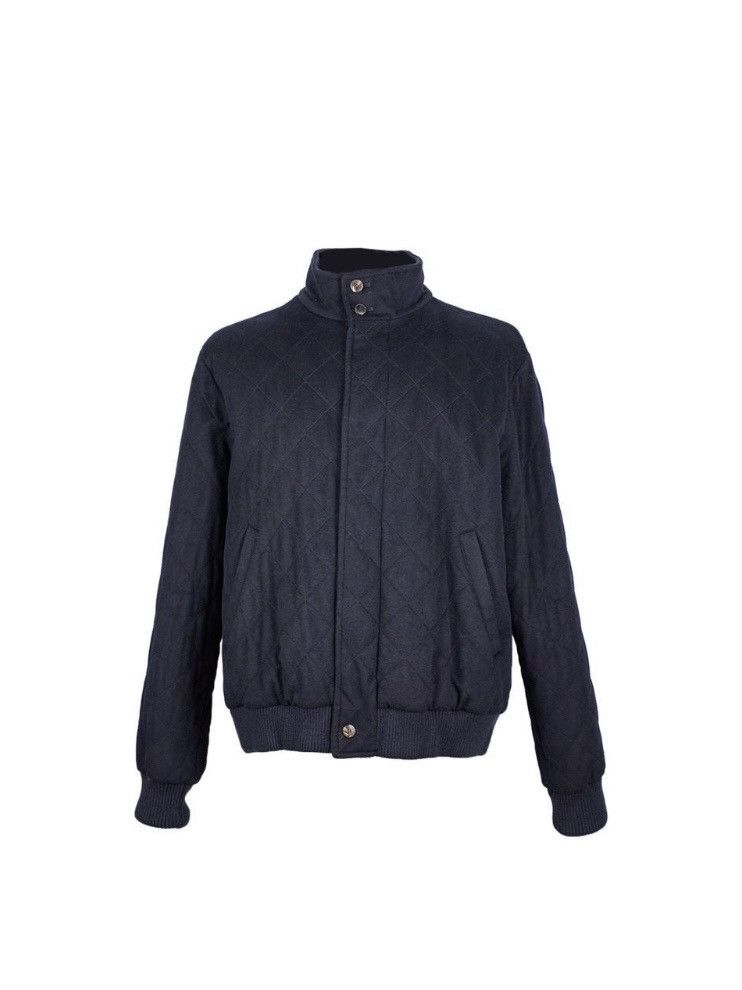 image of Loro Piana Bomber Jacket In Blue, Men's (Size XL)