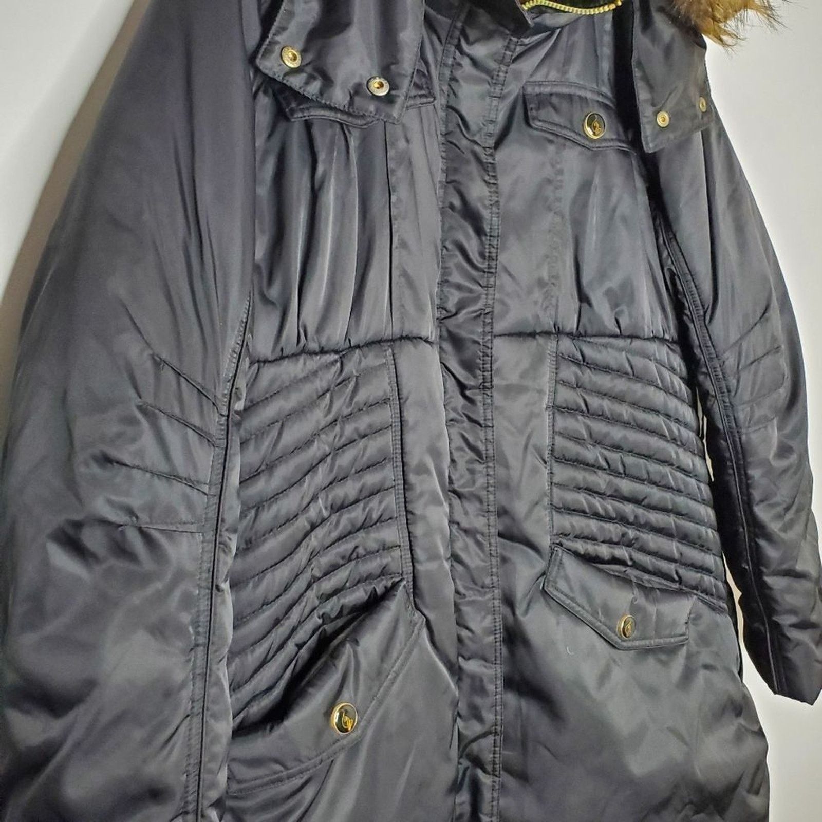Vintage Vintage 00s Y2K Baby Phat Fur Hood Parka Puffer Jacket 2X Size XL / US 12-14 / IT 48-50 - 2 Thumbnail