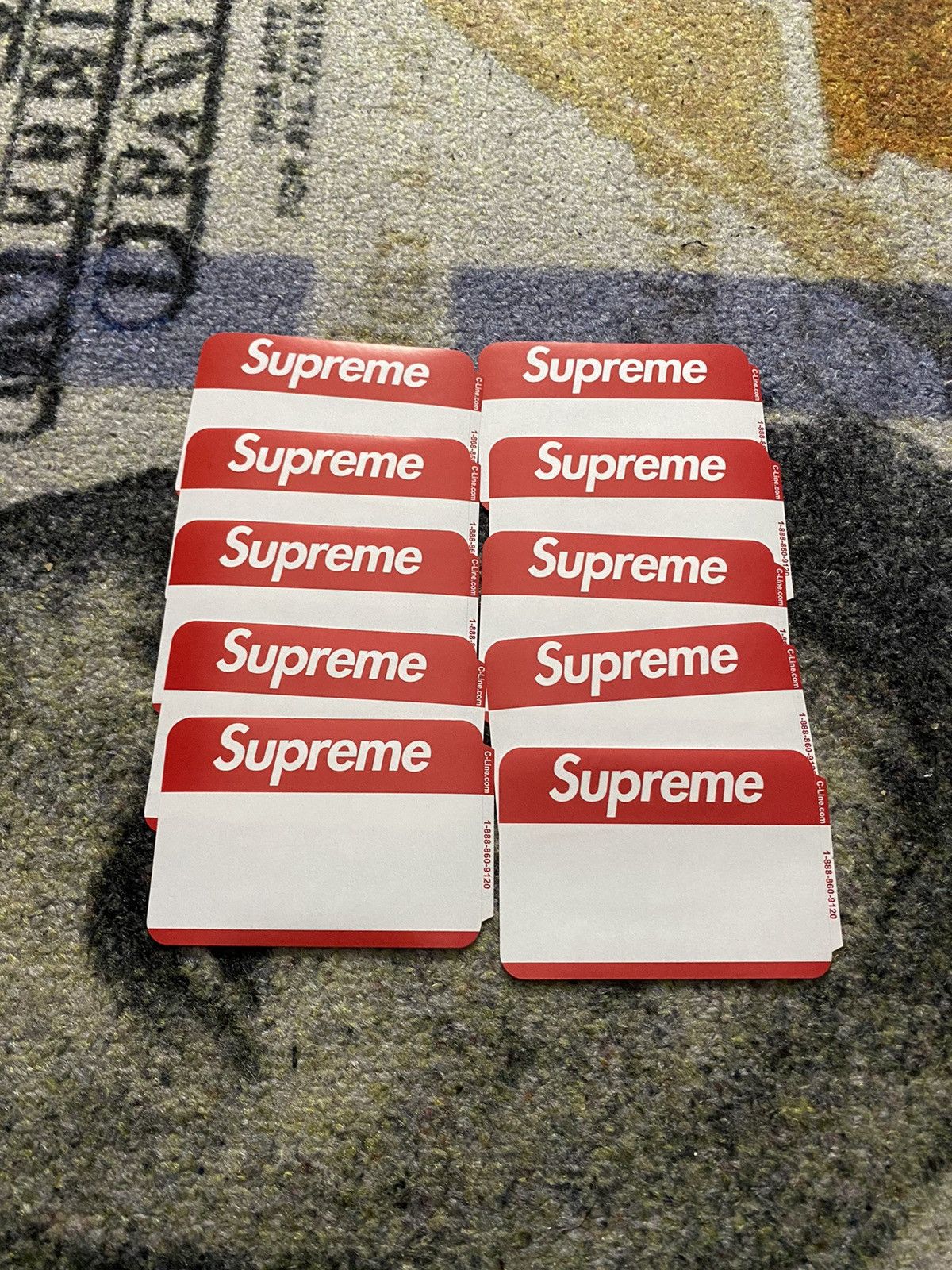 Supreme Supreme Name Tag Stickers (pack of 10) Size ONE SIZE - 1 Preview
