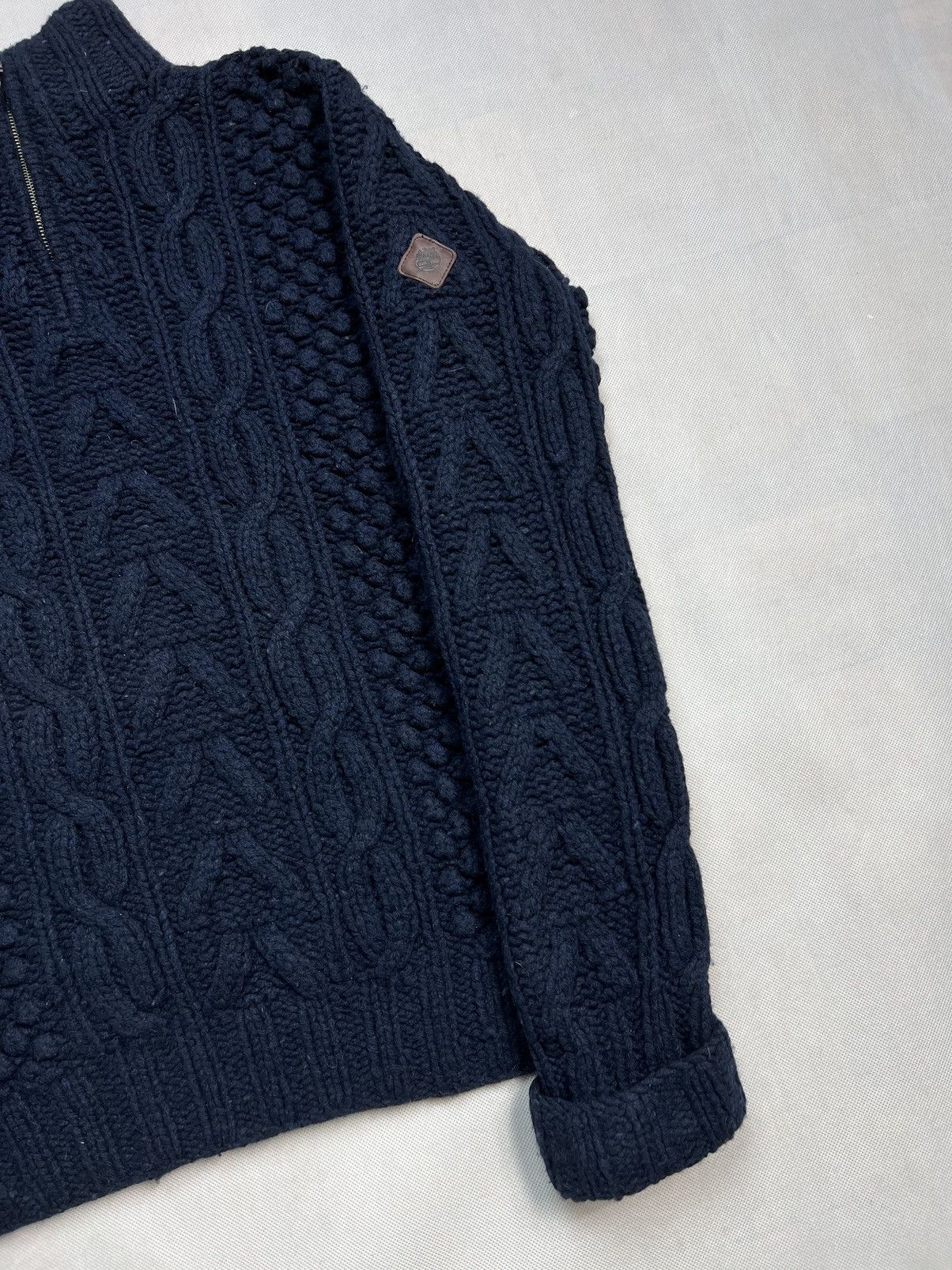 Timberland Thick Sweater Timberland Braid Logo Half Zip Size US L / EU 52-54 / 3 - 2 Thumbnail