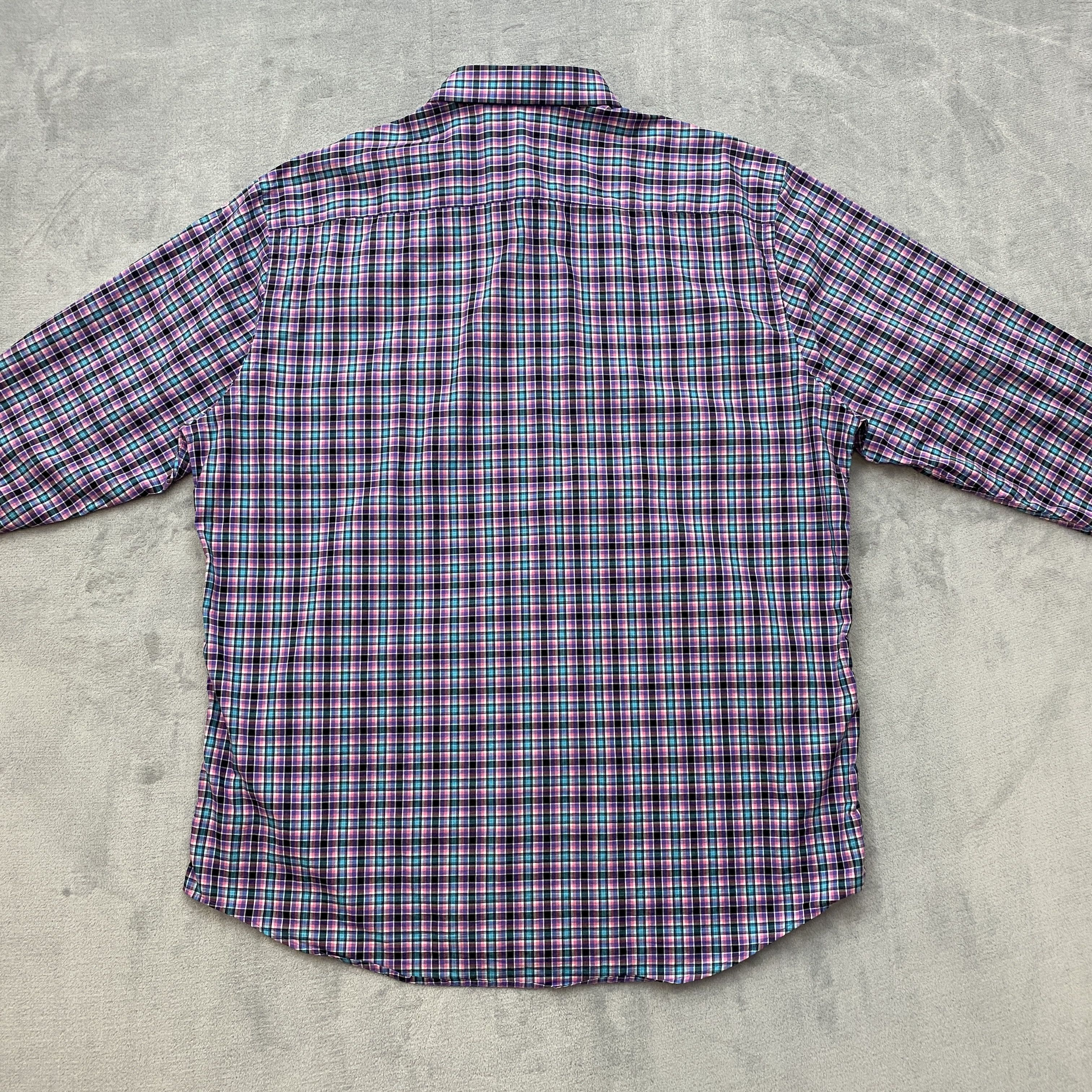BUGATCHI Men 3XL Classic Fit Colorful Flip-Cuff Pocket Long Sleeve Size US XXL / EU 58 / 5 - 9 Thumbnail