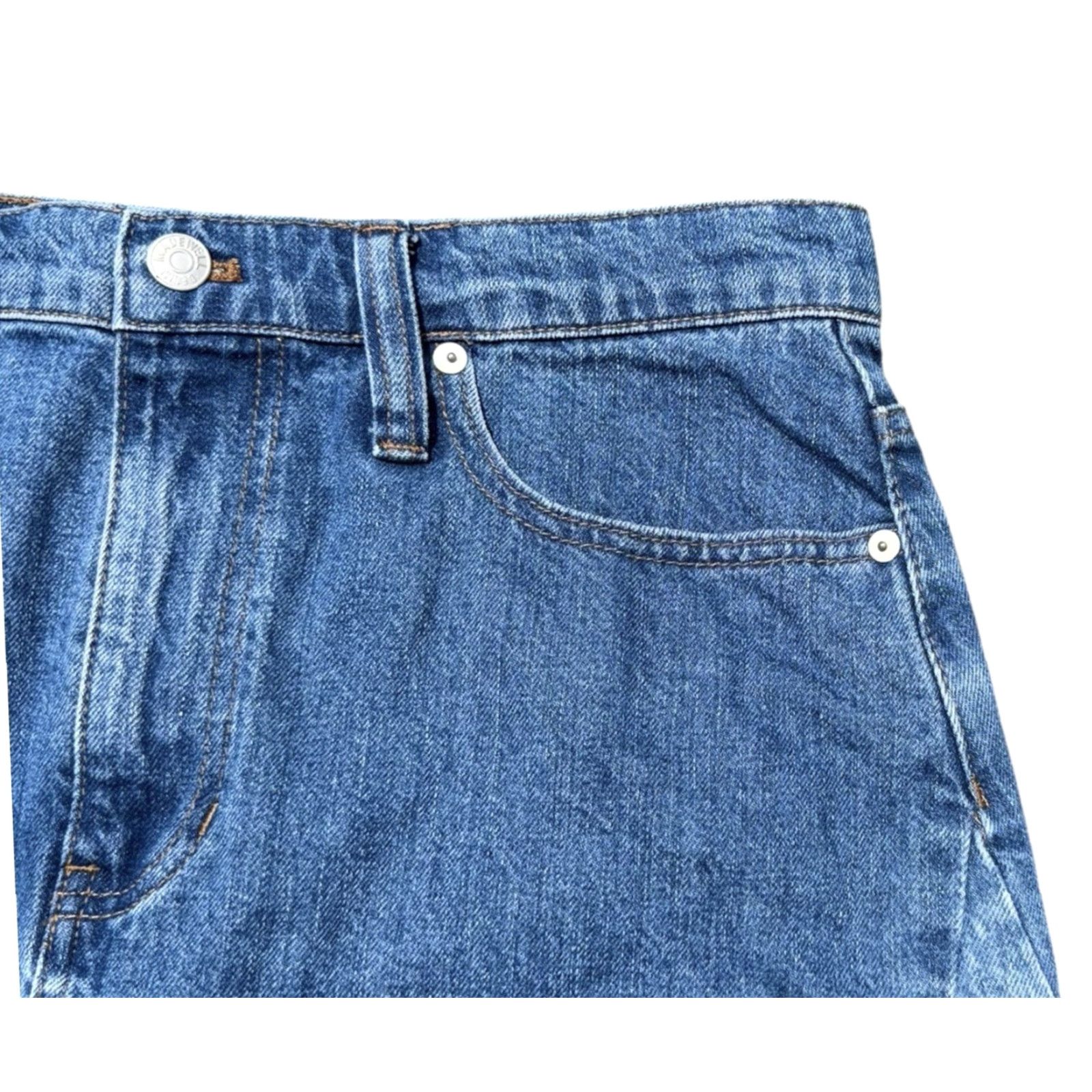 Madewell Madewell Skirt A-Line Denim Blue 29 Women Short Lined Pieced Edition Rigid® (if applicable) Size 29" - 4 Thumbnail