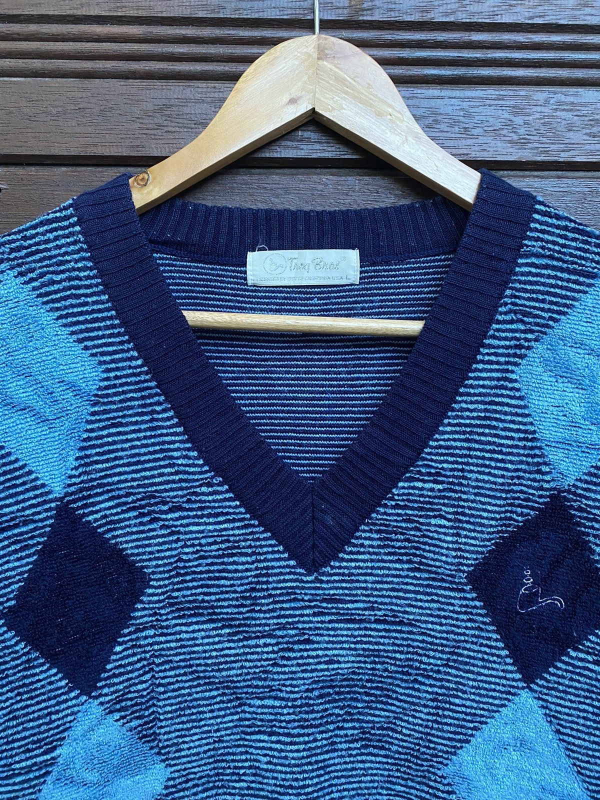 Japanese Brand Troy Bros V Neck Sweatshirt Size US L / EU 52-54 / 3 - 7 Thumbnail