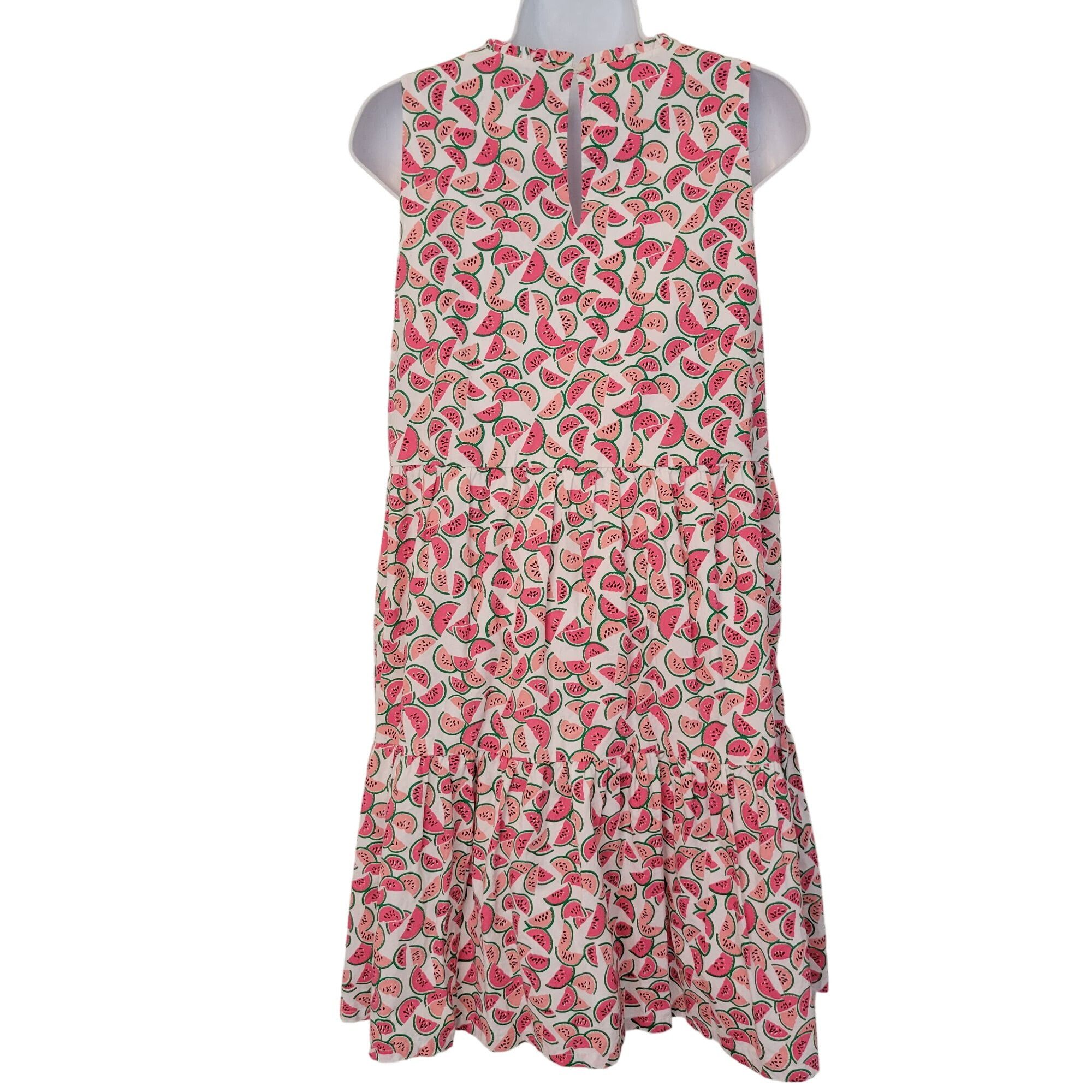 J.Crew J Crew Watermelon Print Sleeveless Tiered Dress 2 Summer Bea Size XS / US 0-2 / IT 36-38 - 5 Thumbnail