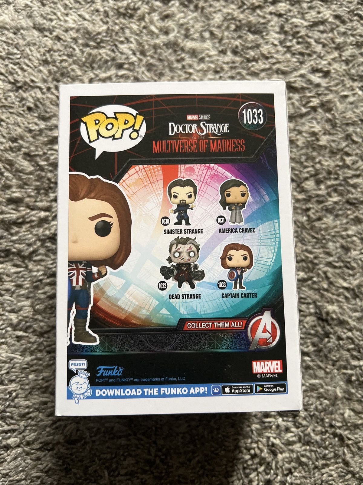 Marvel Comics Funko Pop! Captain Carter Bobble-Head Size ONE SIZE - 2 Thumbnail