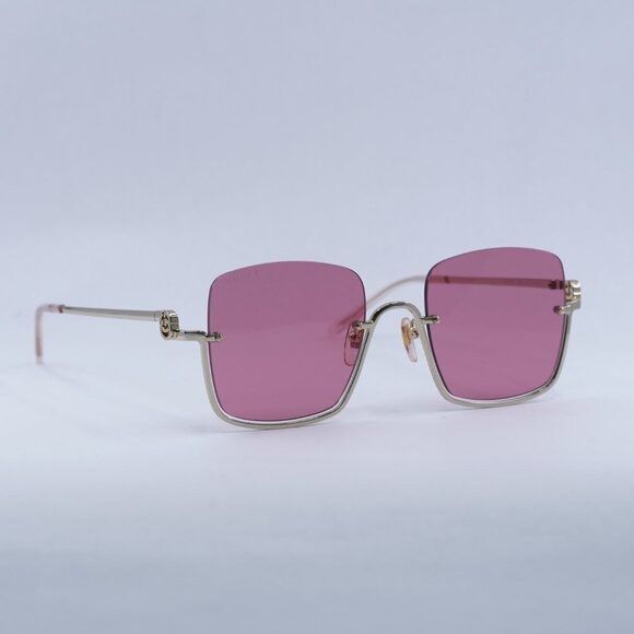 Gucci Gucci GG1279S 003 Sunglasses Gold Square Frame, Cyclamen Size ONE SIZE - 5 Thumbnail