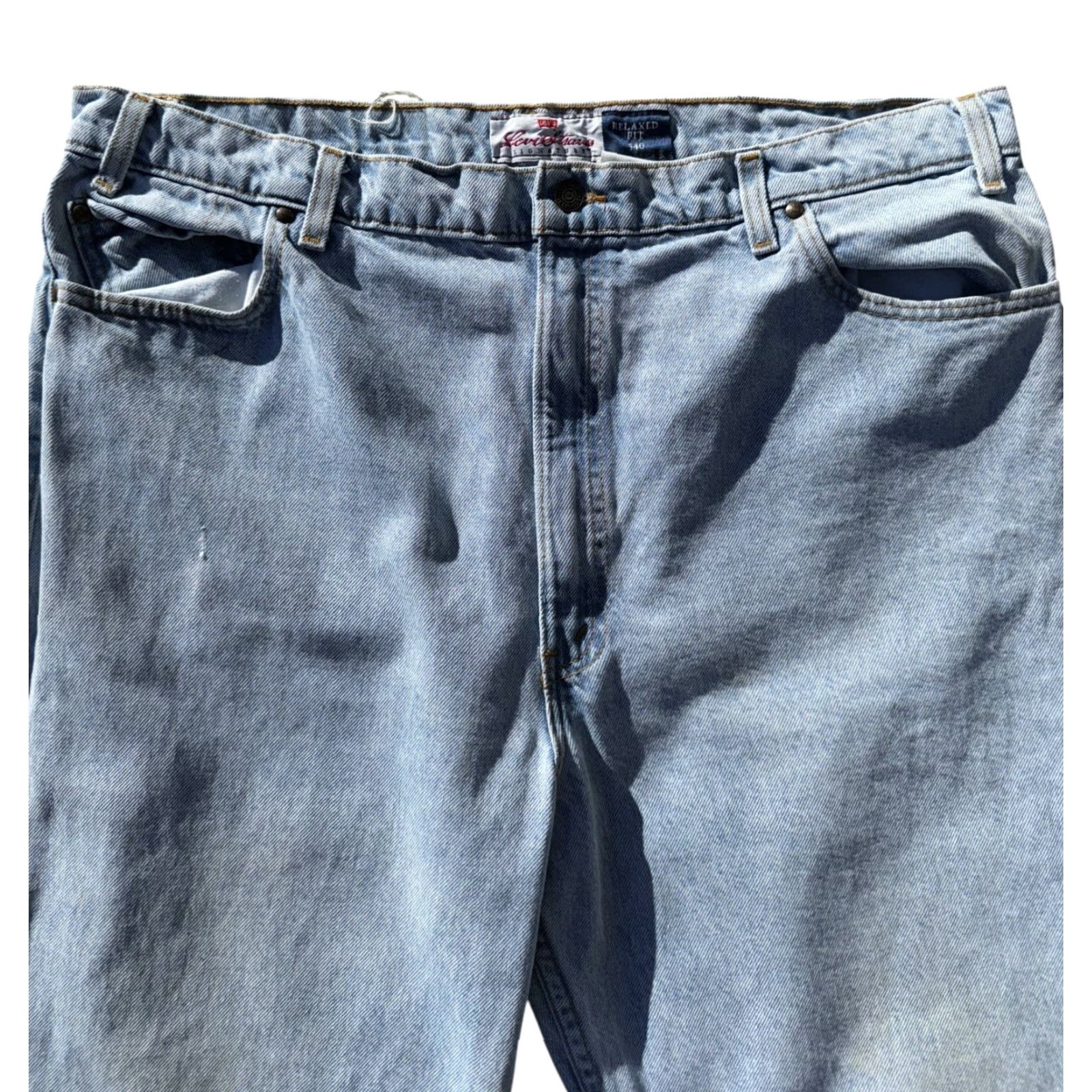 Levi's VINTAGE Levi's 540 Jeans Sz 34x36 RARE blue straight Mens 1990s Copper Tab Jeans 34 36 Size US 34 / EU 50 - 3 Thumbnail