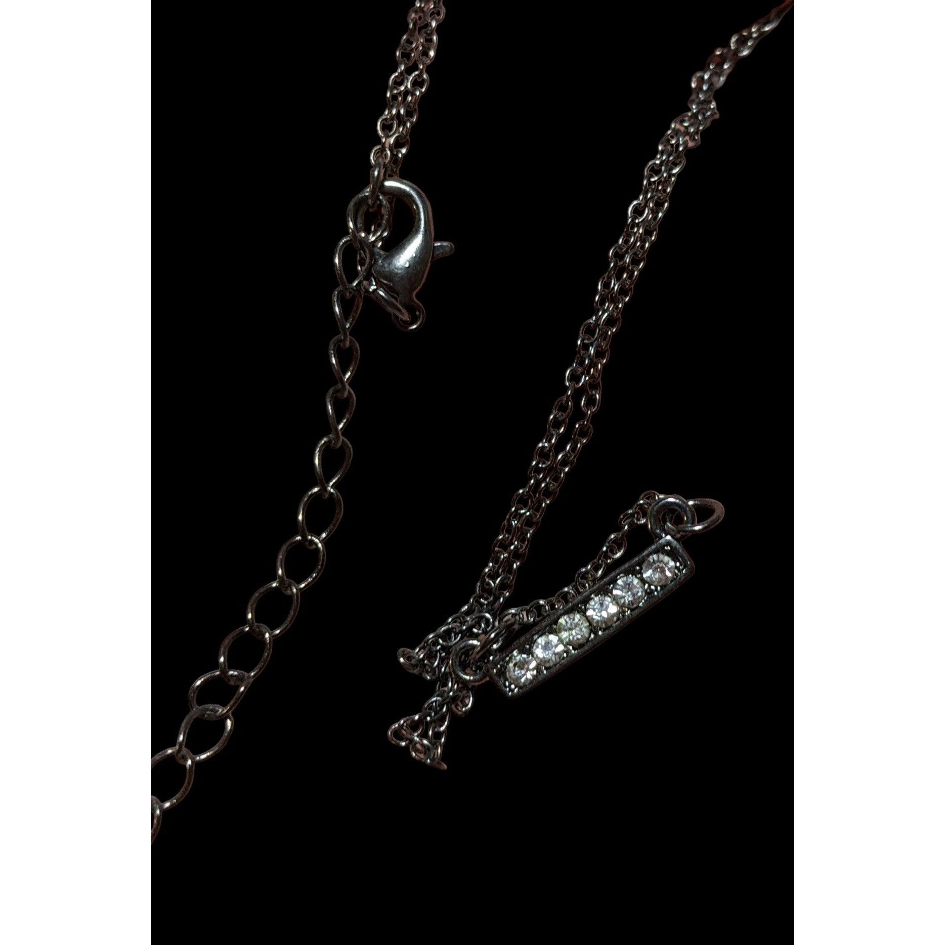 Other Minimalist Rhinestone Bar Pendant Necklace Size ONE SIZE - 4 Thumbnail