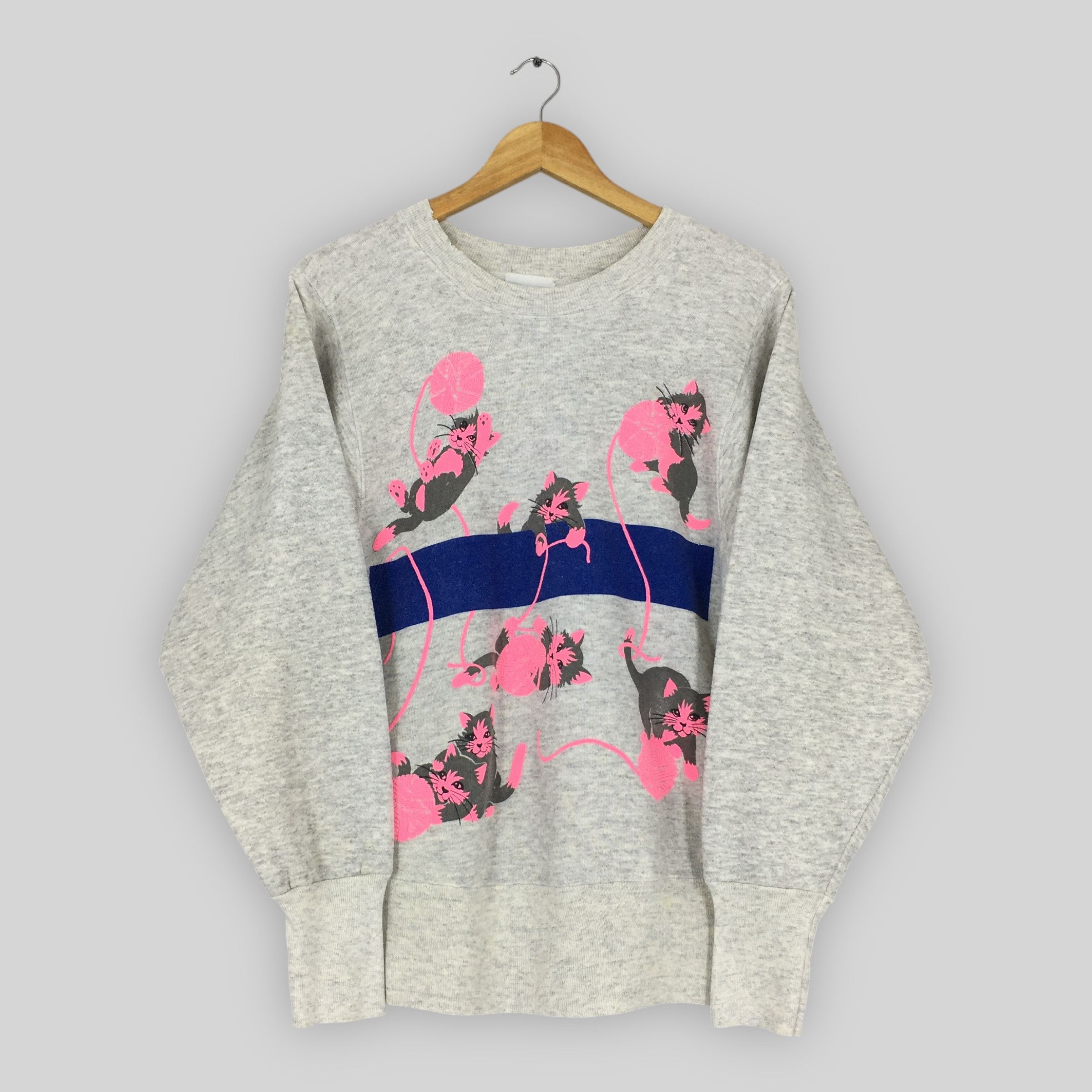 Vintage Vintage Kitten Cat Pets Reverse Weave Sweater Medium Size US M / EU 48-50 / 2 - 1 Thumbnail