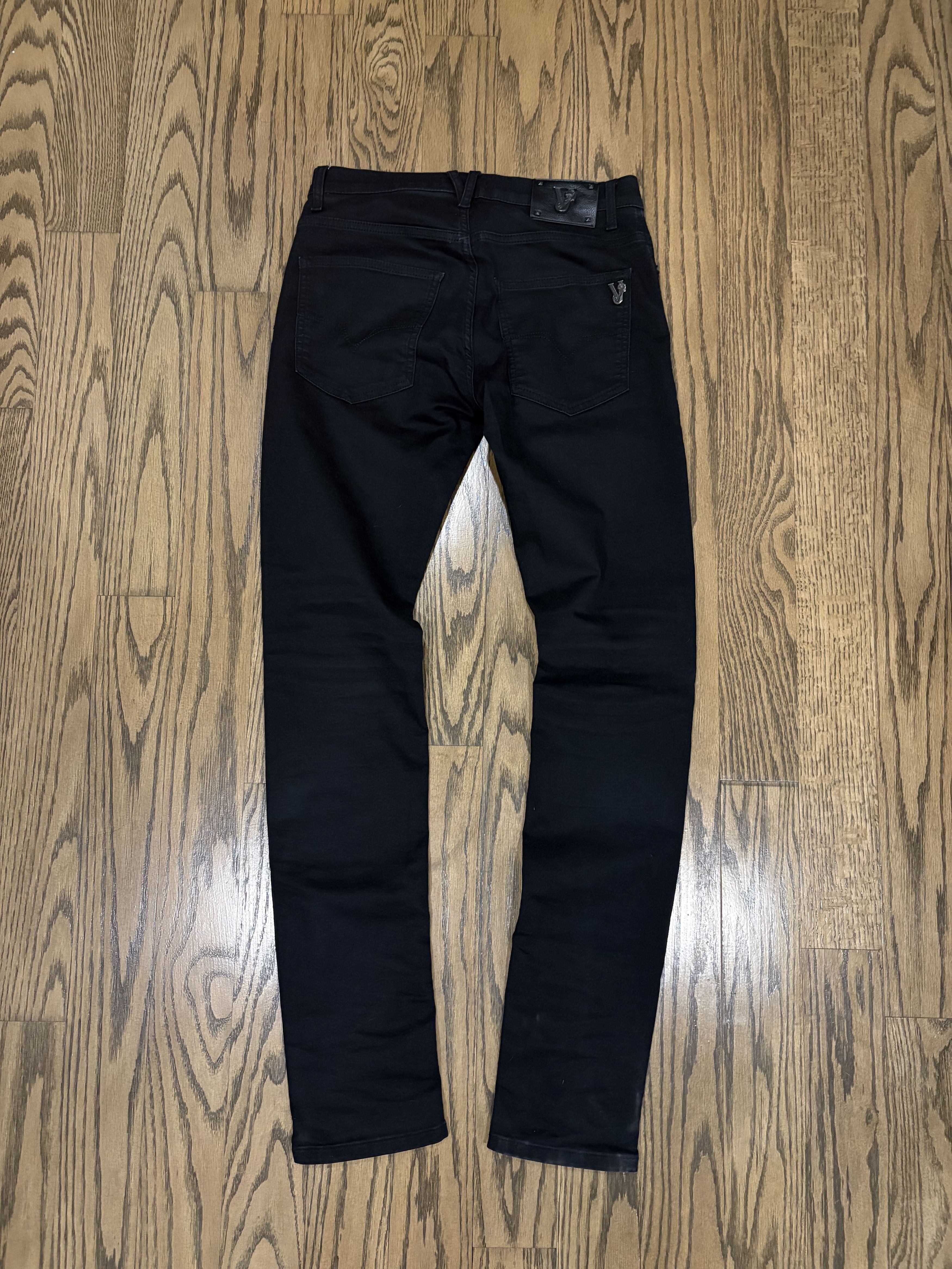 Versace Versace Black Denim Size 28" / US 6 / IT 42 - 2 Thumbnail