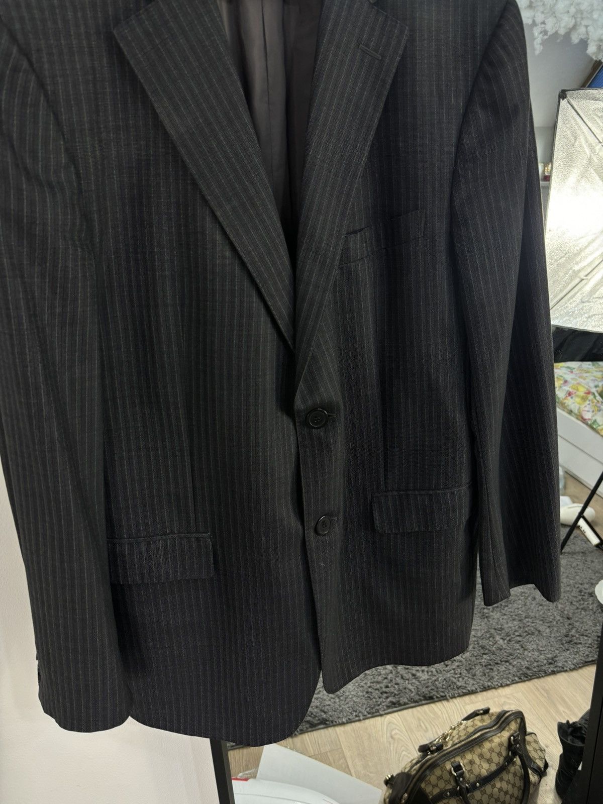 Ermenegildo Zegna × Z Zegna Vintage 90s Striped Blazer Jacket Zegna Luxury Elegant Suit Size 40R - 5 Thumbnail