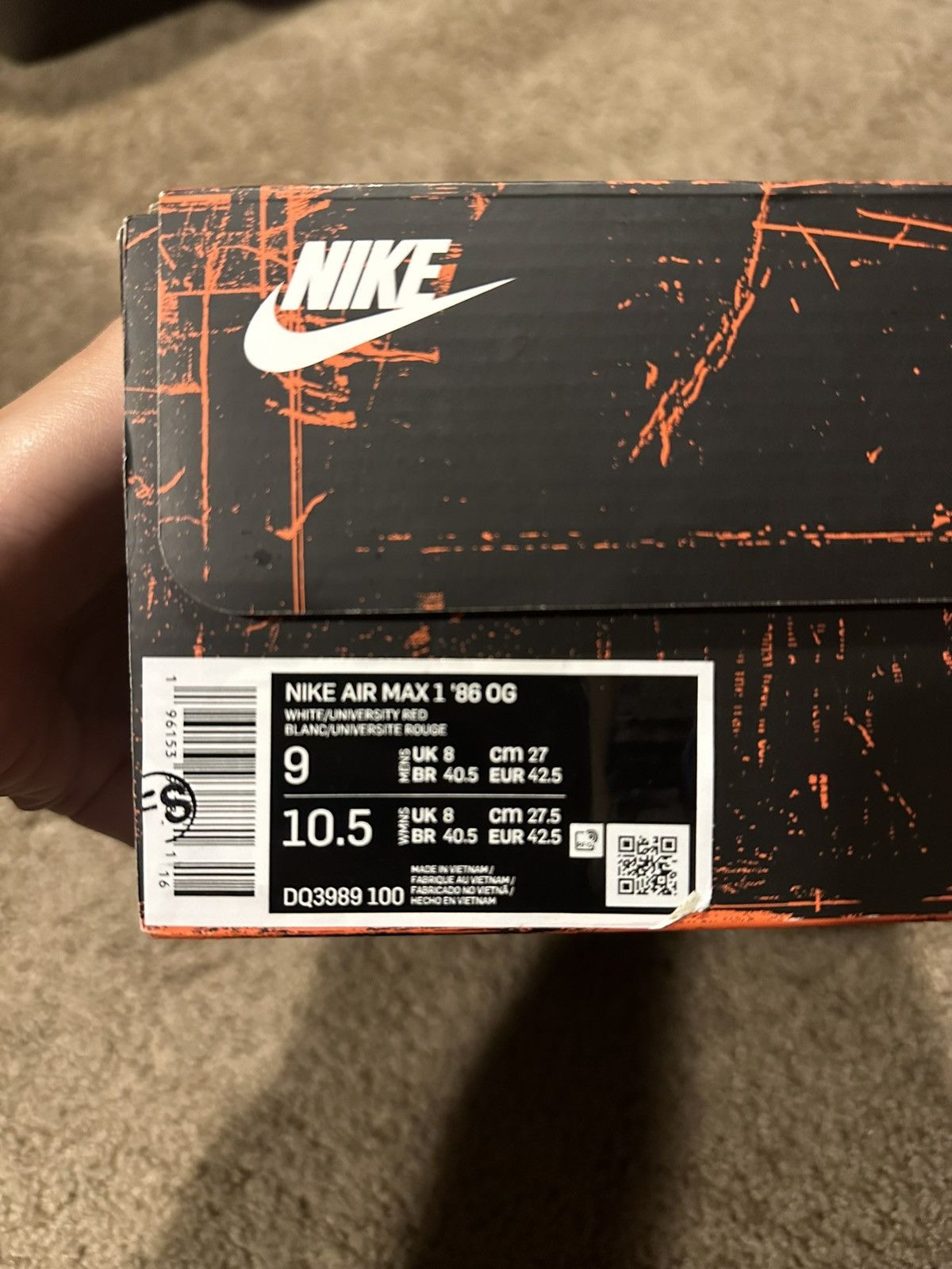 Nike NIKE AIR MAX 1 ‘86 OG Size US 9 / EU 42 - 3 Thumbnail