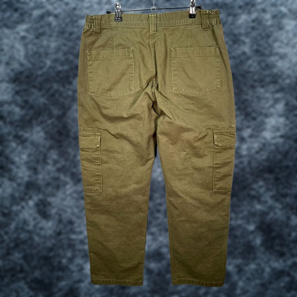 Frame Frame Mens Cargo Pants 31x27 Green Cotton Relaxed Front Pants Mens Stretch Straight 100% Cotton Cargo Style Size US 31 - 1 Thumbnail