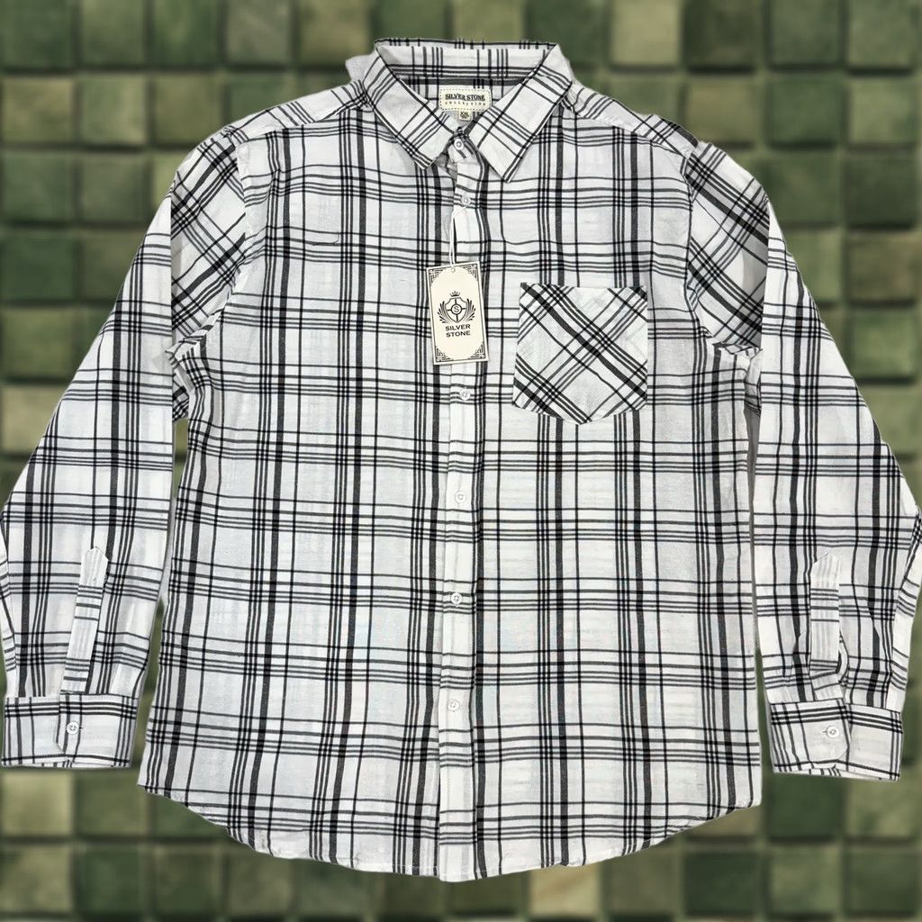 Vintage Silverstone Collection Western Plaid Oxford Button Down Canvas Shirt Men’s 2XL Size US XXL / EU 58 / 5 - 1 Thumbnail