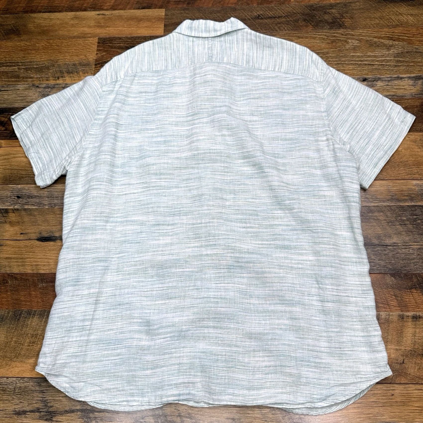 Banana Republic Banana Republic Linen Shirt Mens XL Green Button Up Size US XL / EU 56 / 4 - 3 Thumbnail