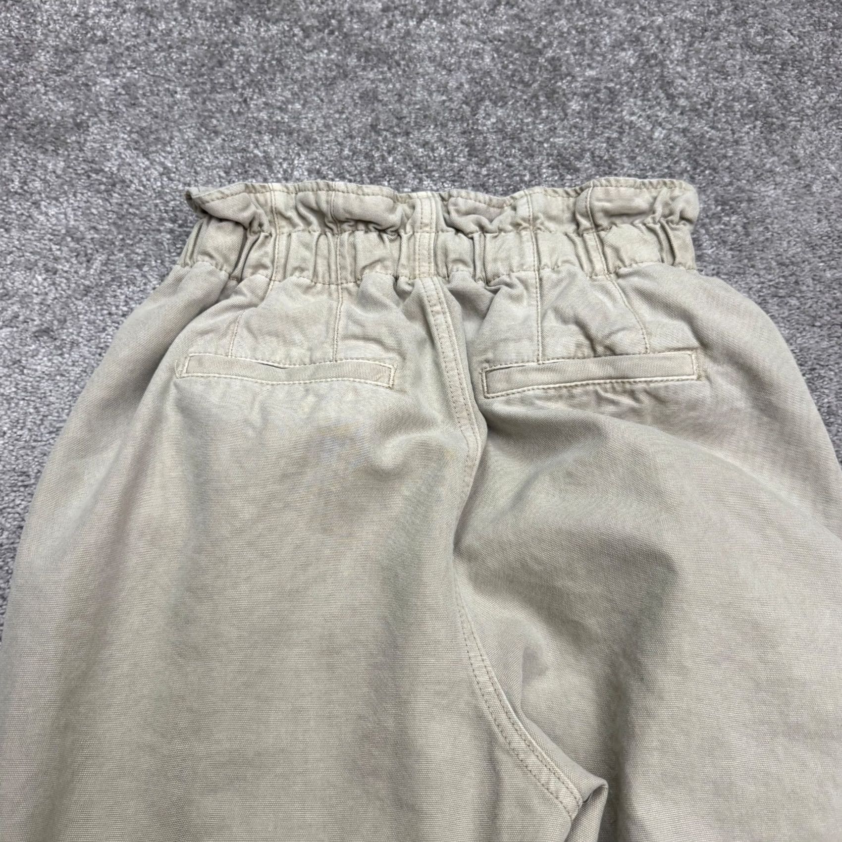 Free People Free People Womens XS Gray Paperbag Pants Tapered Leg Button Fly Classic Trouser Casual Travel Size 26" / US 2 / IT 38 - 3 Thumbnail