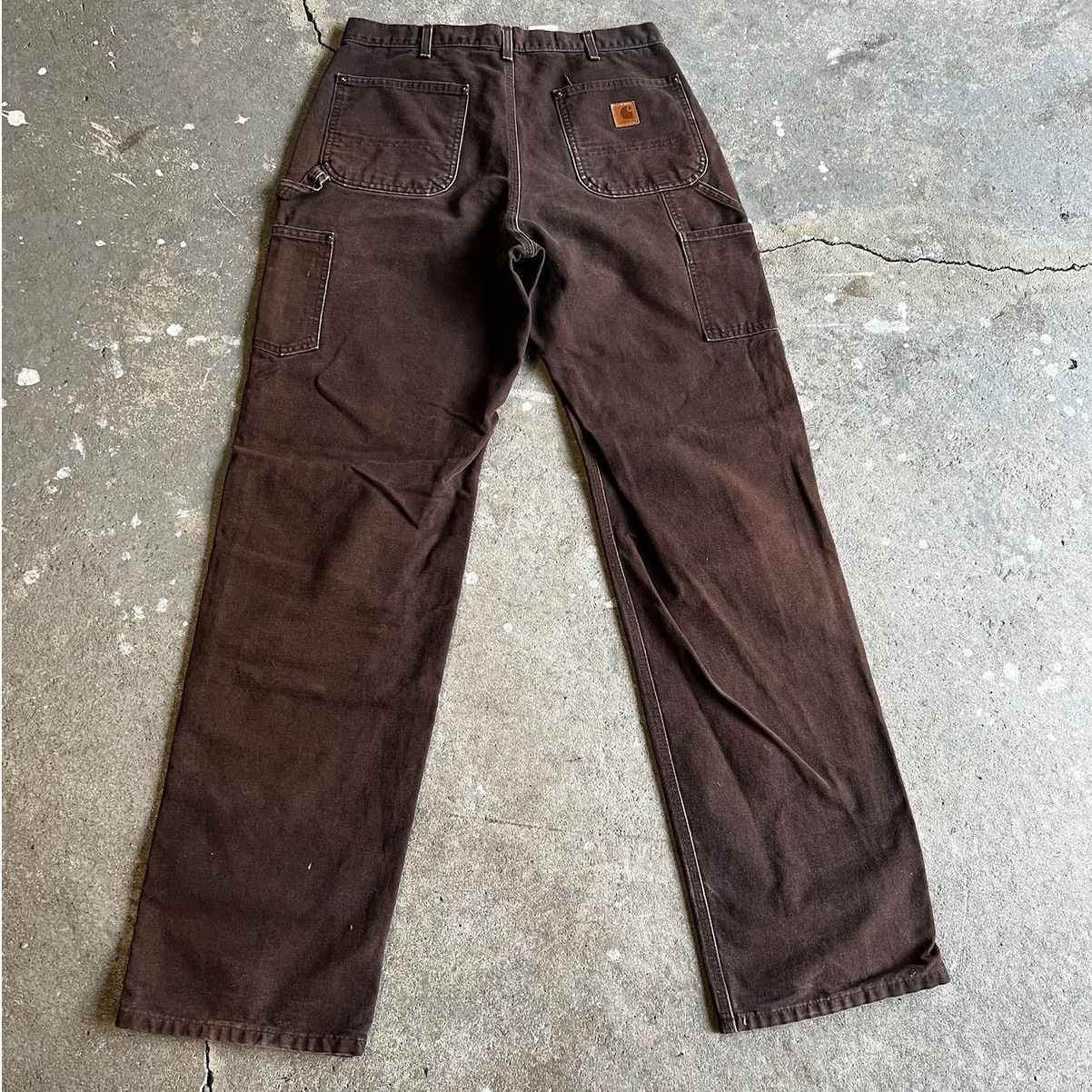 Carhartt × Vintage Carhartt brown faded double knee work wear carpenter pants Size US 33 - 4 Thumbnail