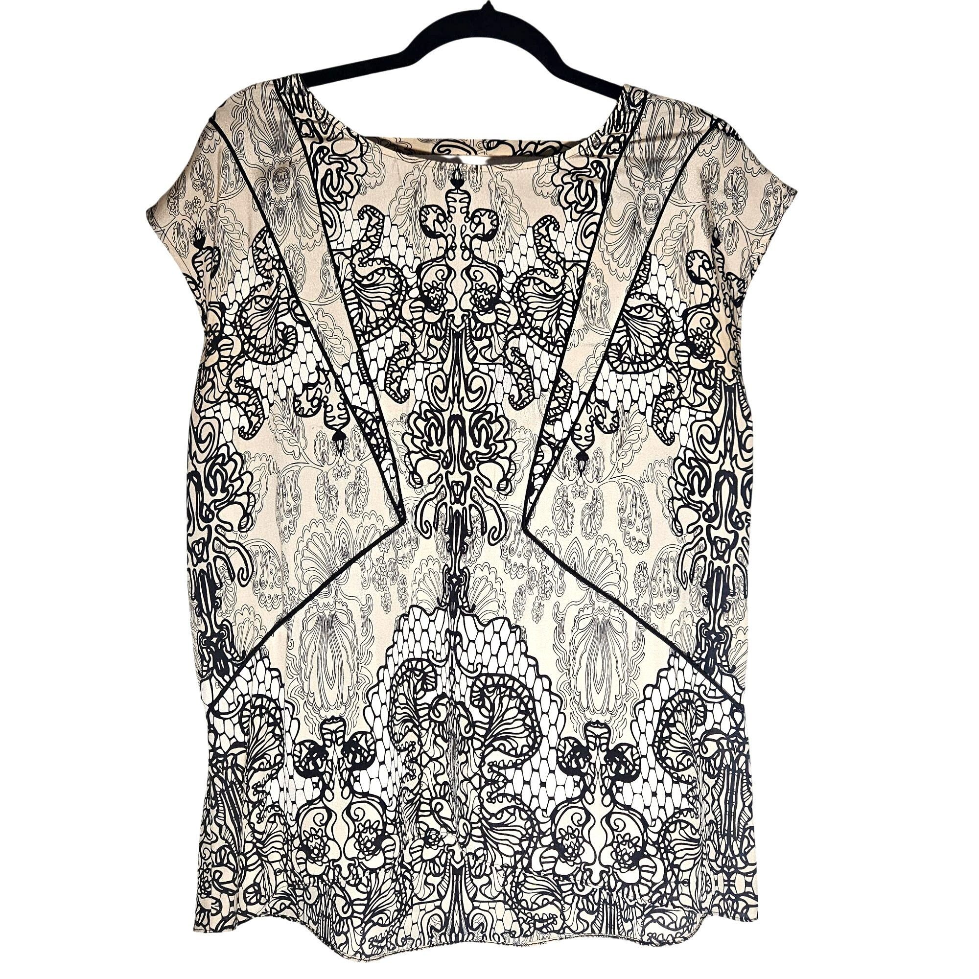 Other Willow and Clay Black Ivory Silk Top Small Whimsygoth Boho C Size S / US 4 / IT 40 - 5 Thumbnail