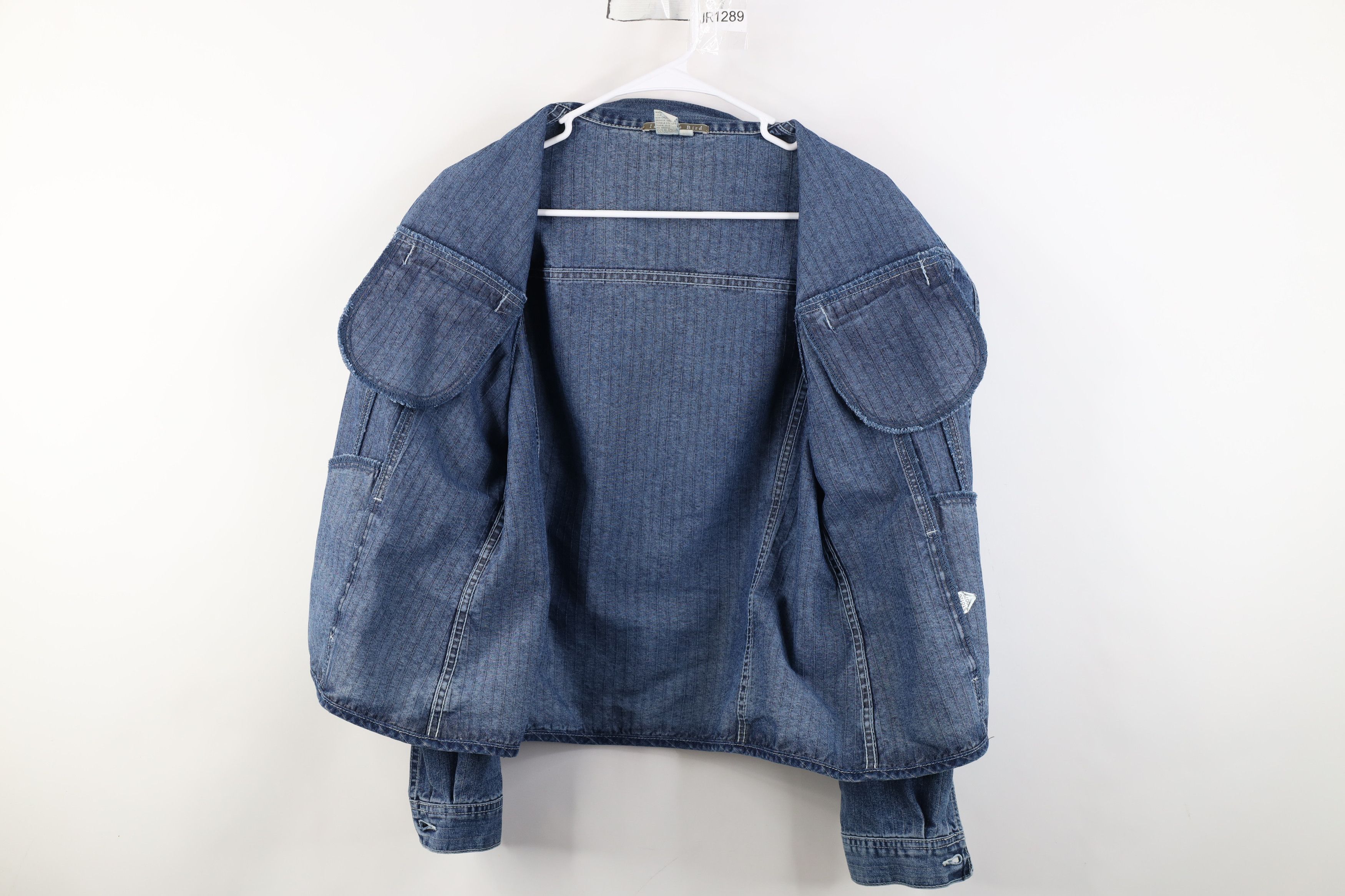 Vintage Vintage 90s Y2K Streetwear Striped Denim Trucker Jacket Size L / US 10 / IT 46 - 8 Thumbnail