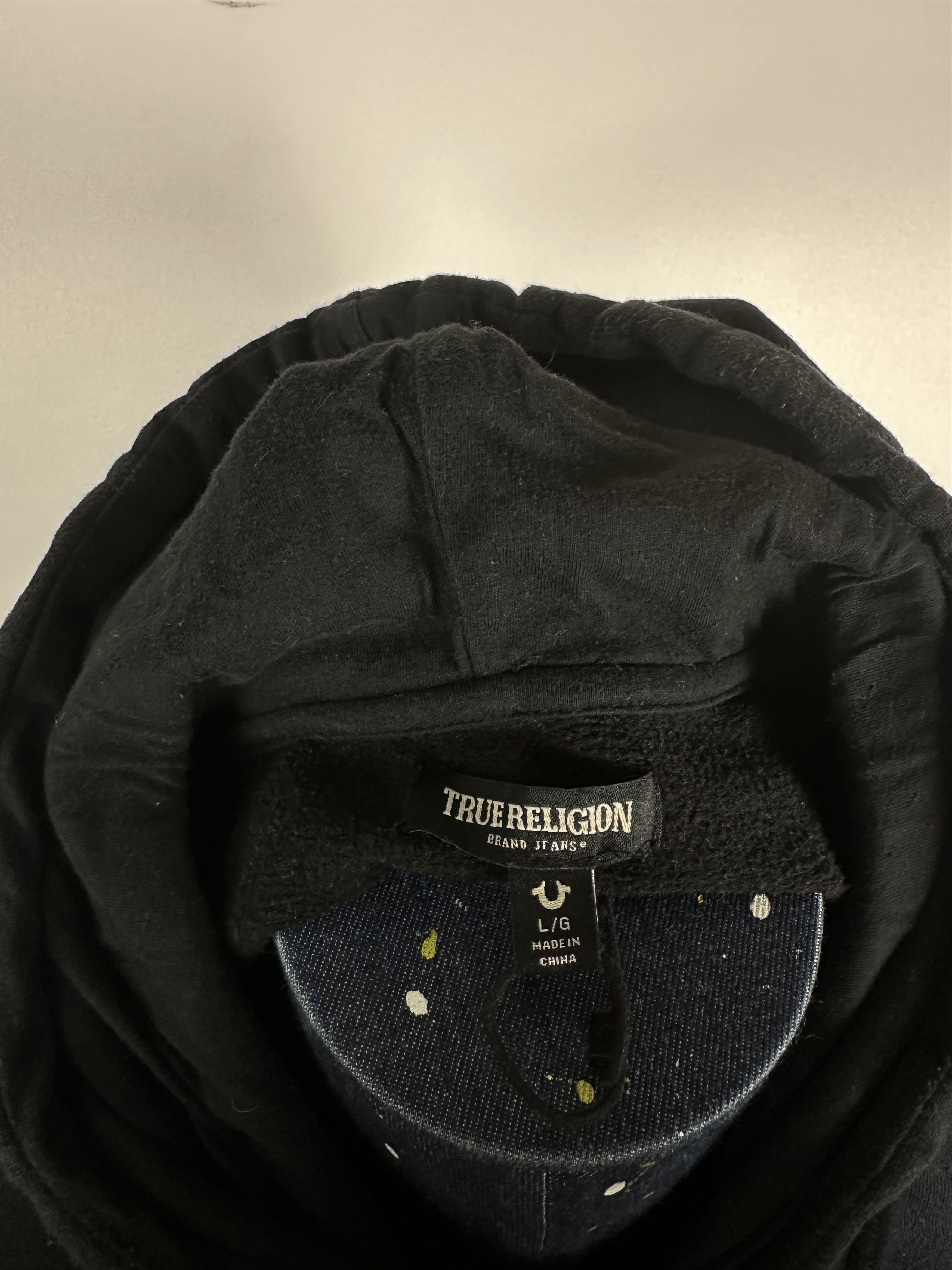 True Religion × Vintage True Religion Small Logo Pullover Hoodie Black Size L Size US L / EU 52-54 / 3 - 8 Thumbnail