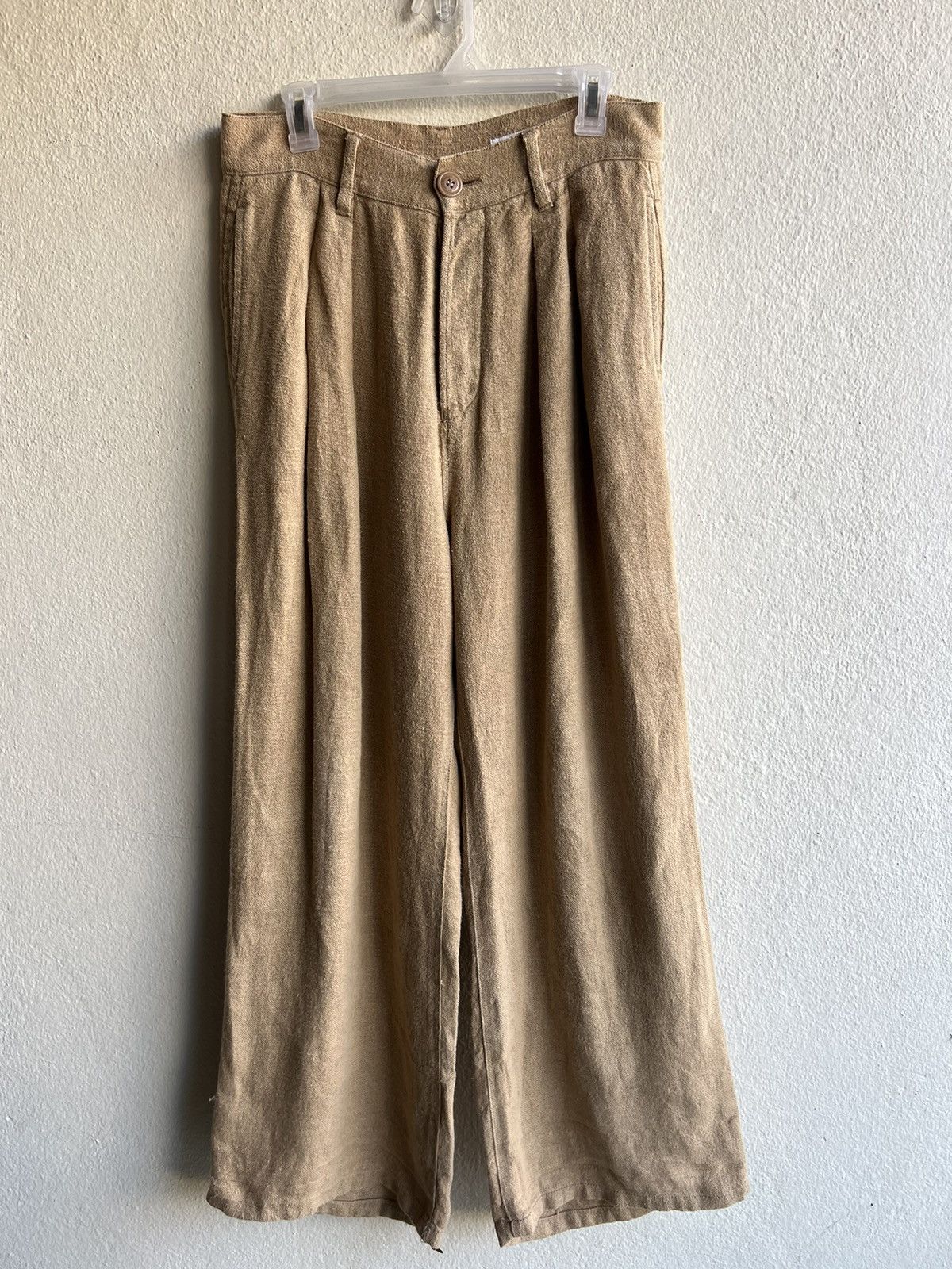 Issey Miyake Issey Miyake Sunaokuwahara Wide Loose Linen Trouser Pant Size US 30 / EU 46 - 1 Thumbnail