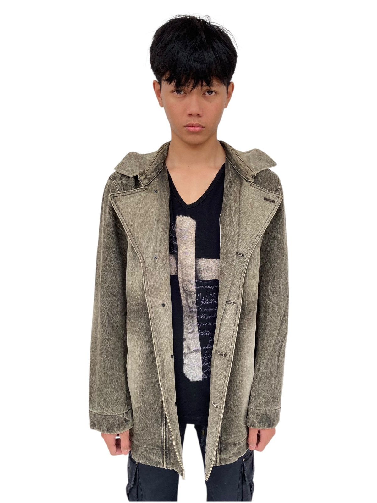 If Six Was Nine 1990s Jun Men - Mud Wash Denim Jacket Size US L / EU 52-54 / 3 - 2 Thumbnail