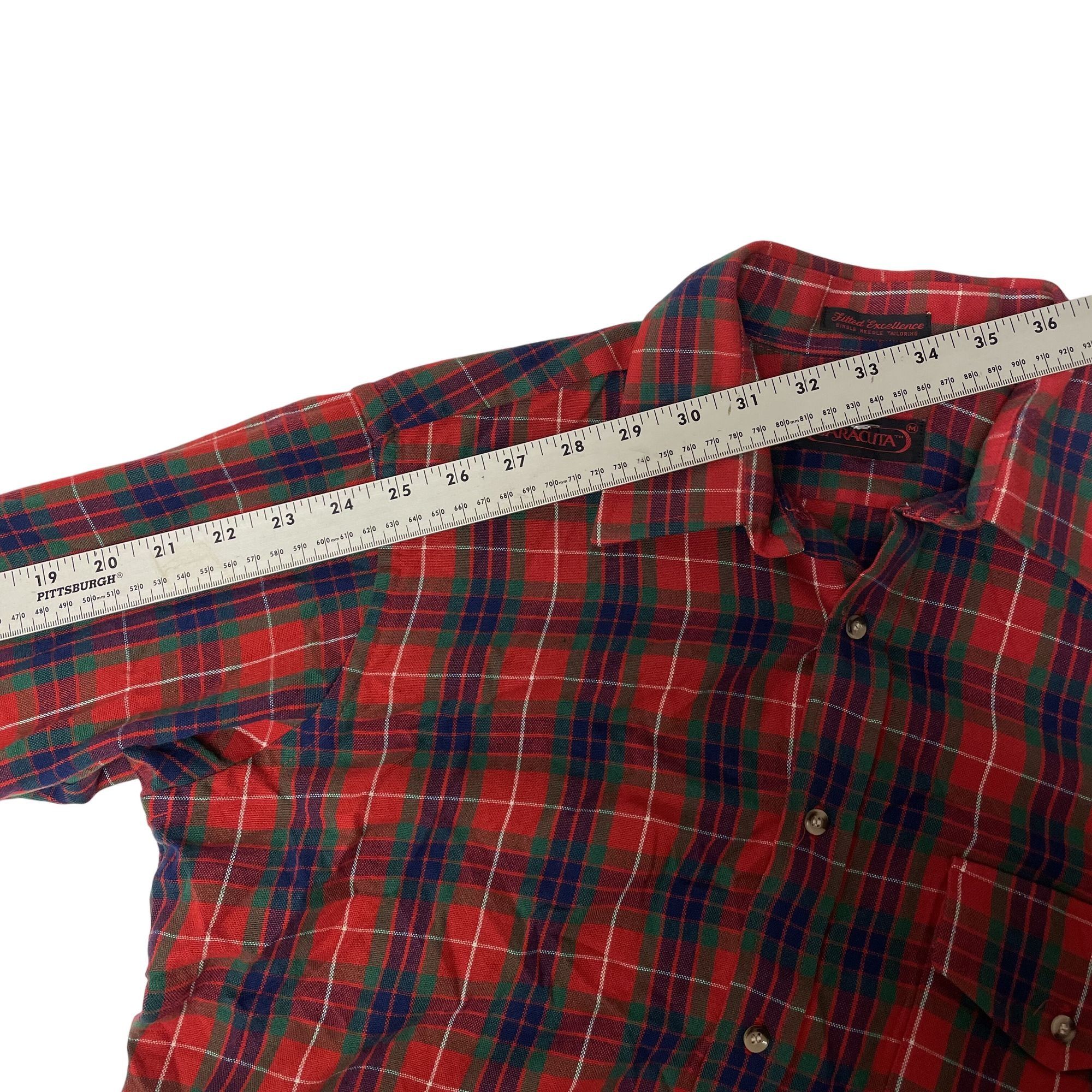 Baracuta Vtg Baracuta RED Green Blue CHRISTMAS PLAID Western Shirt Size US M / EU 48-50 / 2 - 4 Thumbnail