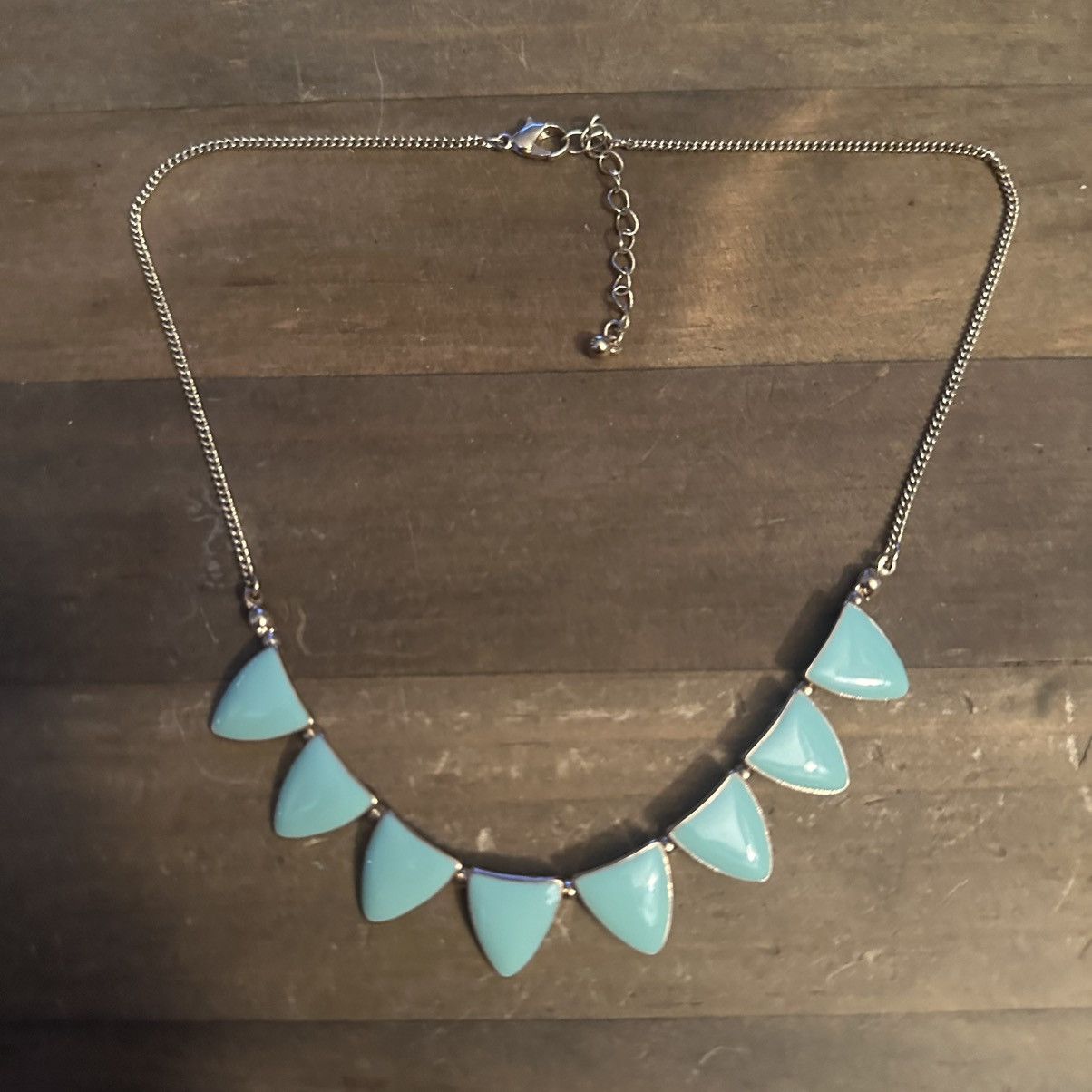 Other Gold tone turquoise color banner necklace Size ONE SIZE - 2 Thumbnail