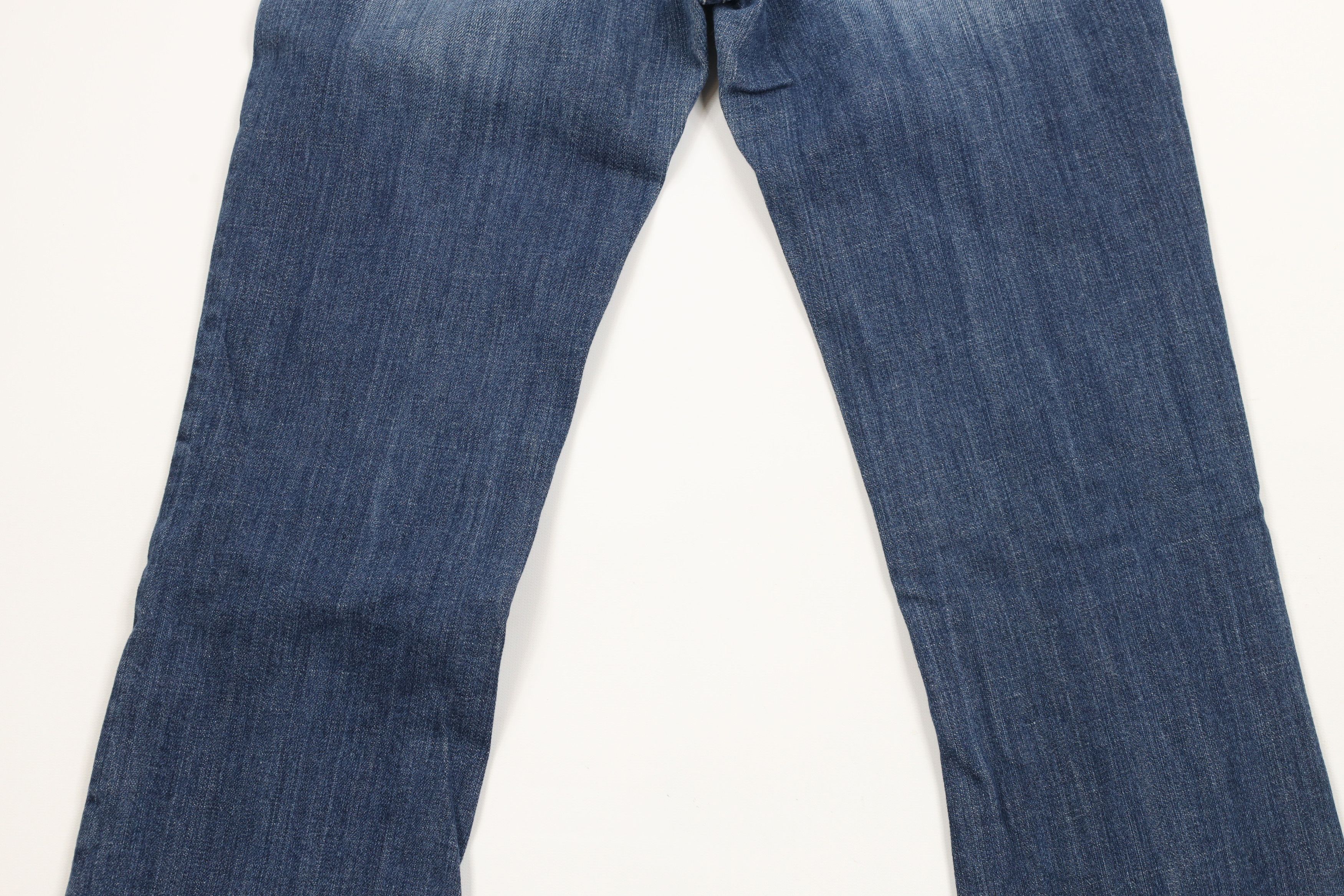 Miss Me × Vintage Miss Me Stitch Fleur de Lis Flared Bootcut Denim Jeans Blue Size 29" - 12 Thumbnail