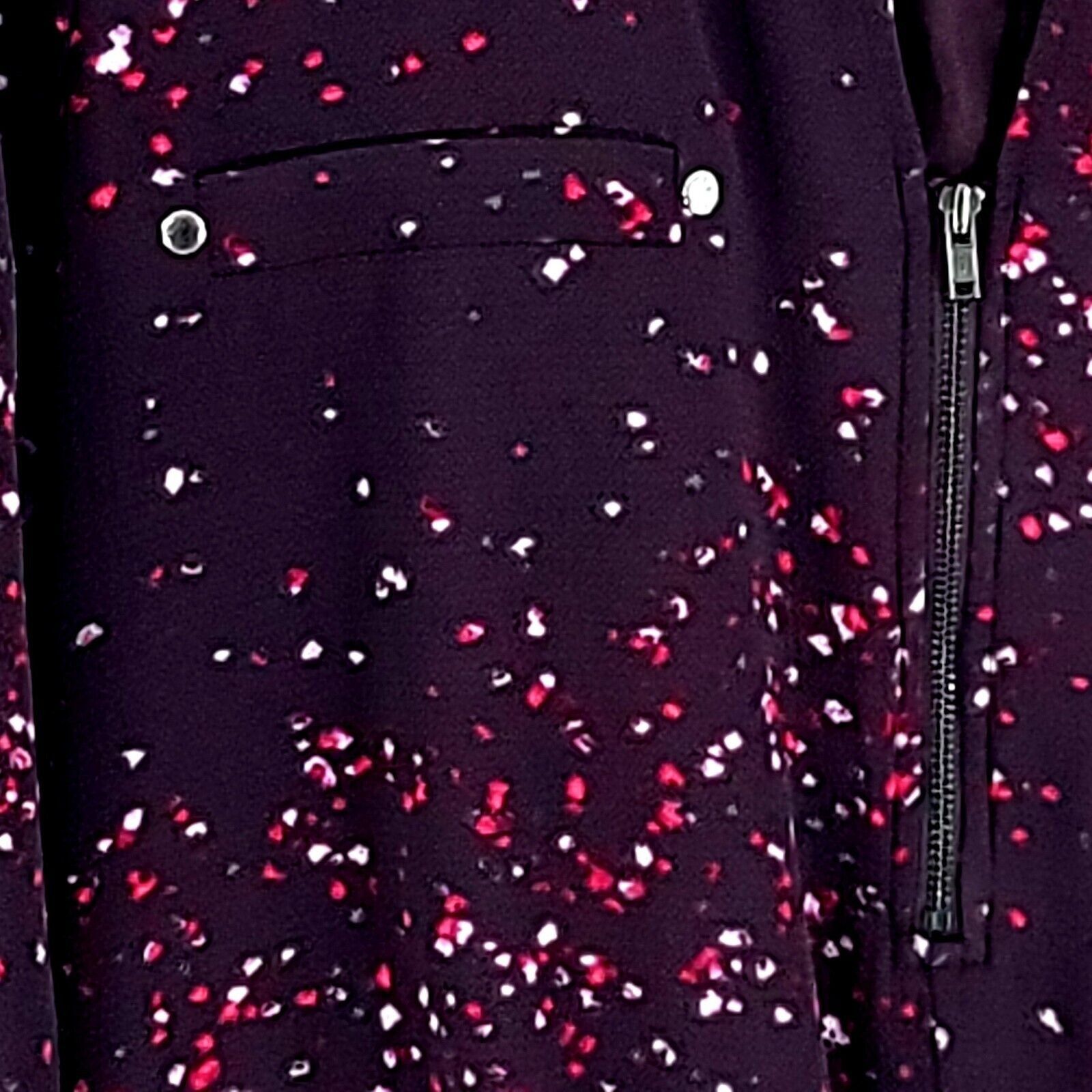 Apt. 9 Apt 9 Purple Dot Front 1/4 Zip Long Sleeve Long Dress Large Size L / US 10 / IT 46 - 7 Thumbnail
