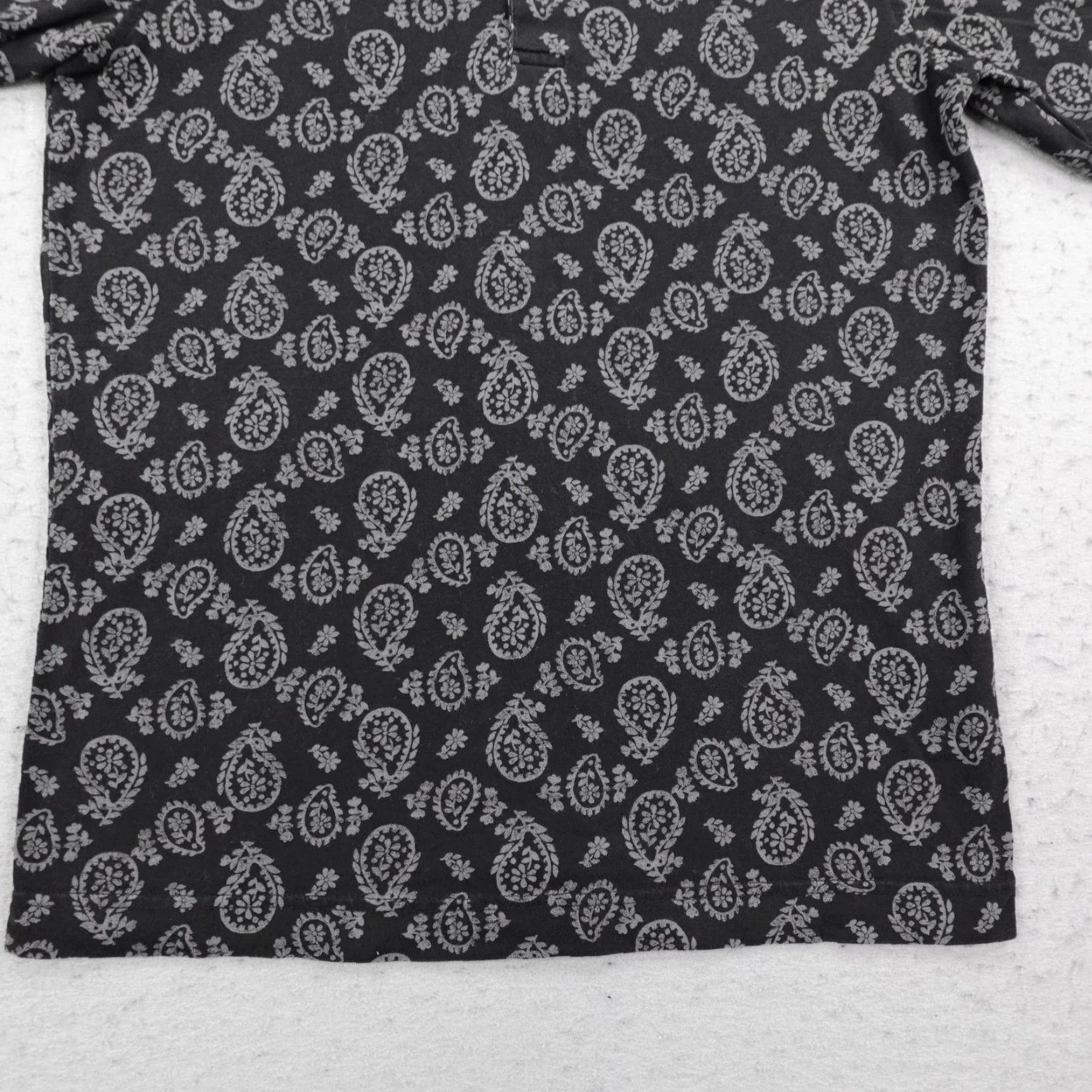Robert Graham Robert Graham Polo Shirt Men Medium Black Gray Paisley Print Pique Cotton Casual Size US M / EU 48-50 / 2 - 3 Thumbnail