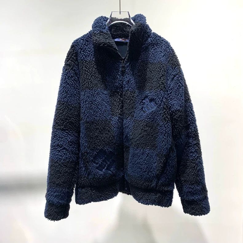 Louis Vuitton Louis Vuitton Blue checkerboard teddy jacket Size US S / EU 44-46 / 1 - 1 Thumbnail