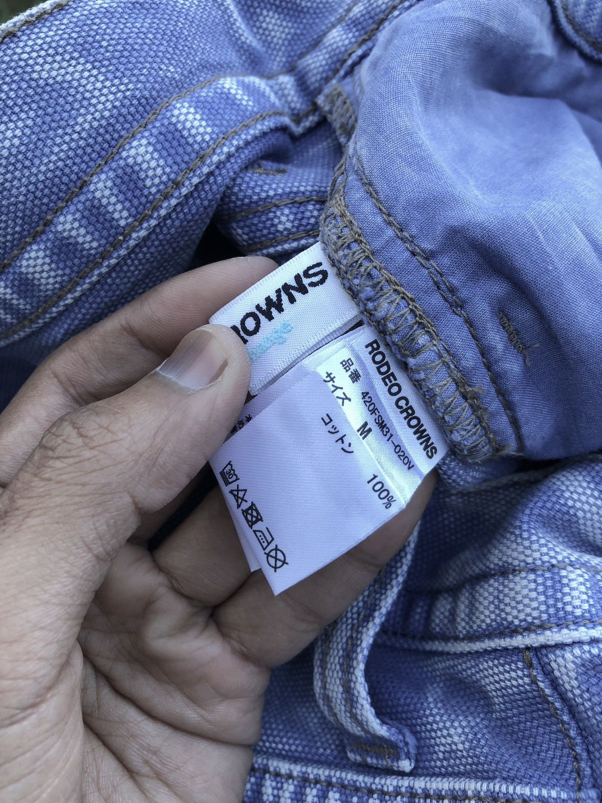 Japanese Brand FLARED⚡️RODEO CROWN WASHED BLUE DENIM Size US 28 / EU 44 - 3 Thumbnail