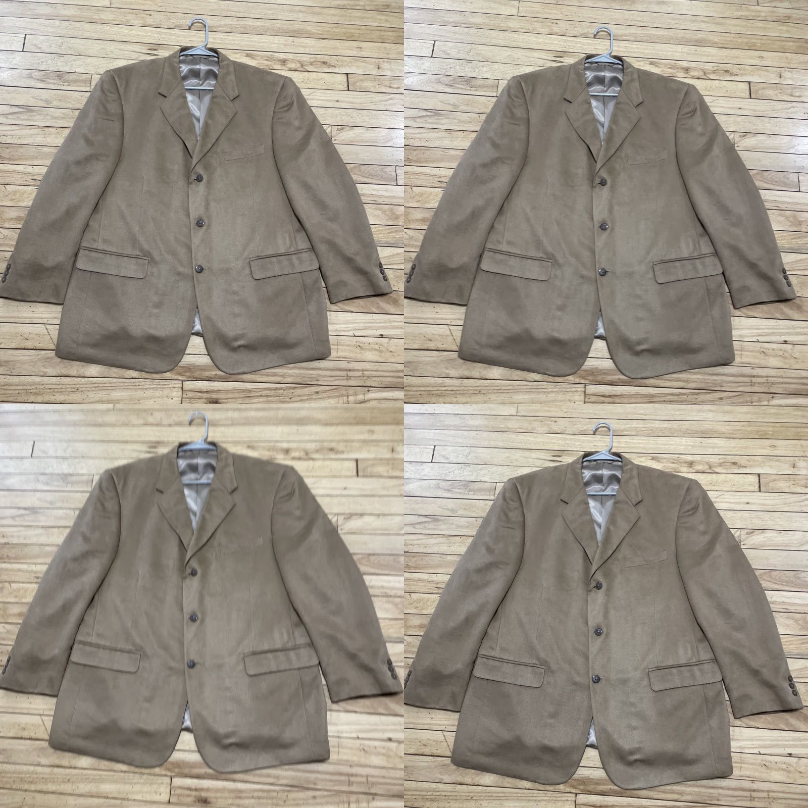 Camel VINTAGE Bert Pulitzer Suede Western Sport Coat Jacket Men 46R Camel Brown Tan Notch Two-Button Blazer Cowboy Rodeo 2 Piece Vintage Mens Size 46R - 11 Thumbnail