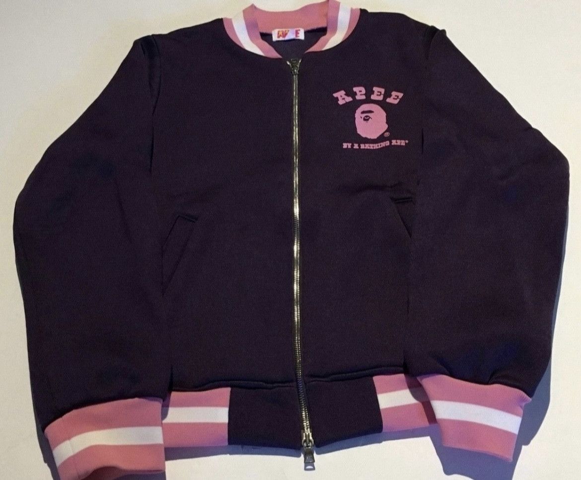 image of Bape Bomber Jacket Coat in Purple, Women's (Size Small)