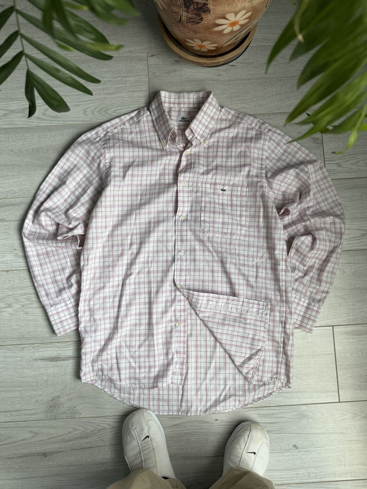 Lacoste × Vintage Vintage Lacoste shirts navy check 90’s Size US L / EU 52-54 / 3 - 2 Thumbnail