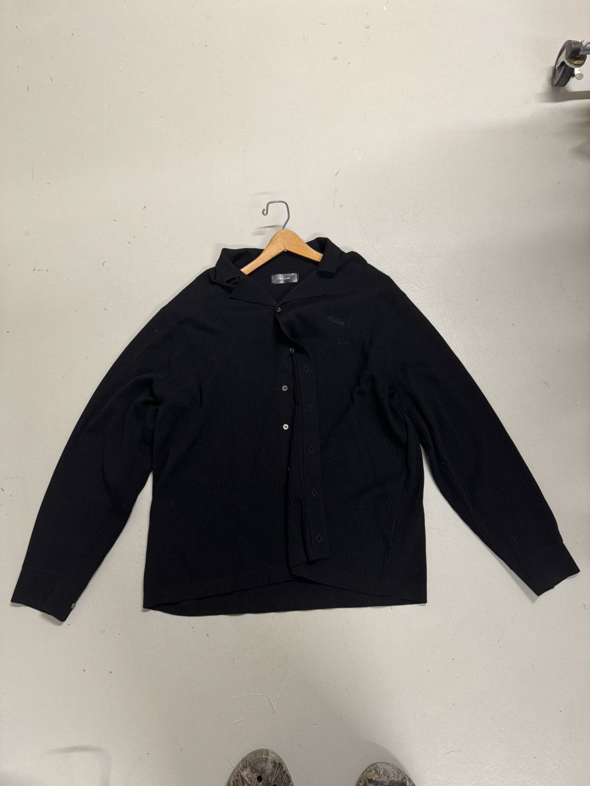 Designer × Kollar Clothing Kollar Knit Logo Button Down - Black Size US XXL / EU 58 / 5 - 2 Thumbnail