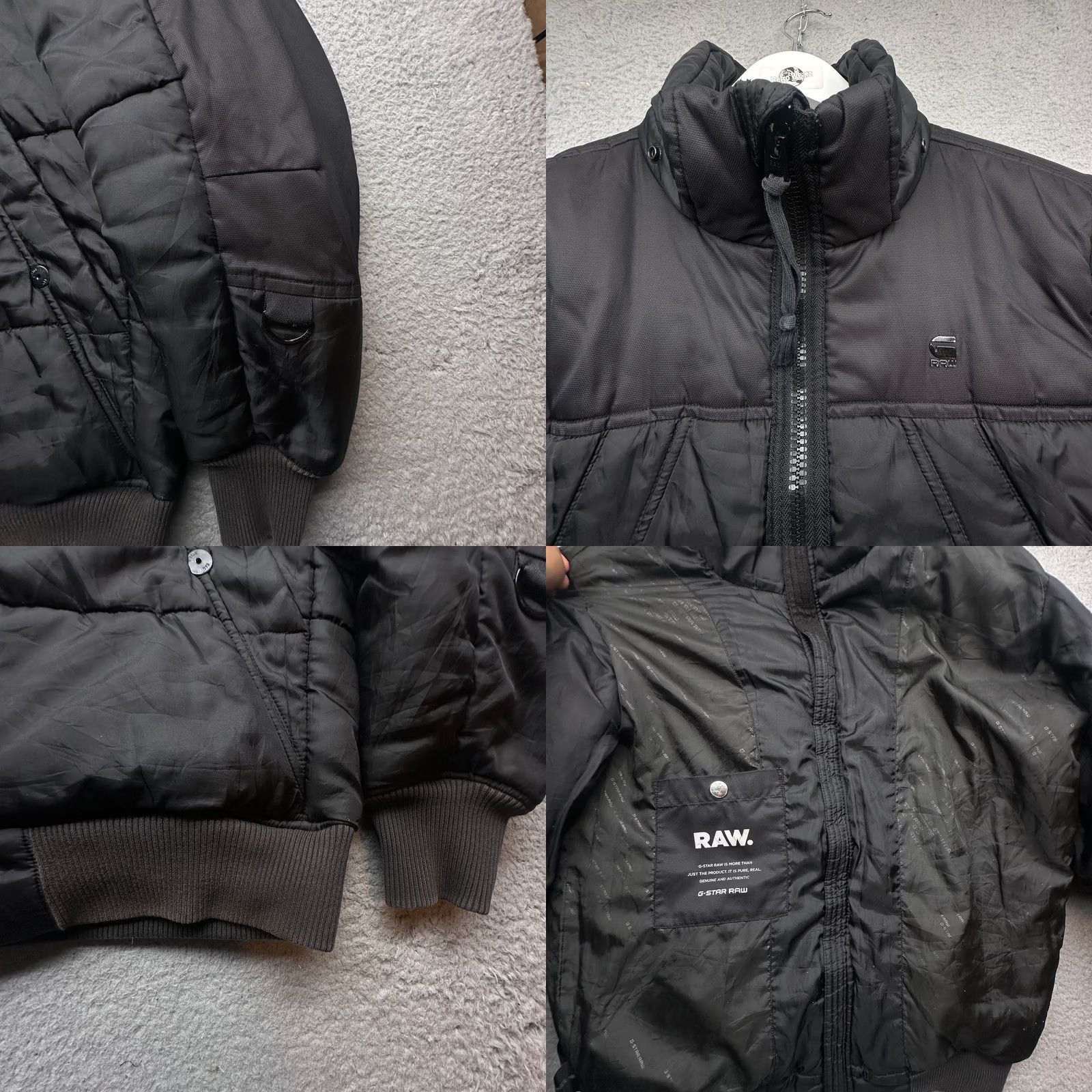 G-Star G-Star Whistler HDD Bomber Jacket Mens Medium Black Puffer Full Zip Jacket Size US M / EU 48-50 / 2 - 9 Thumbnail