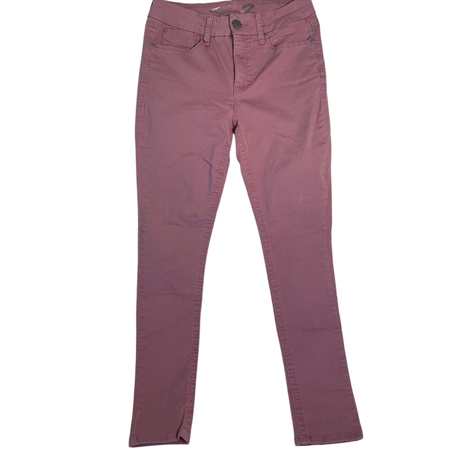 Seven 7 Seven7 Tummy-less Skinny Mauve Jeans size 6 Size 28" / US 6 / IT 42 - 1 Thumbnail